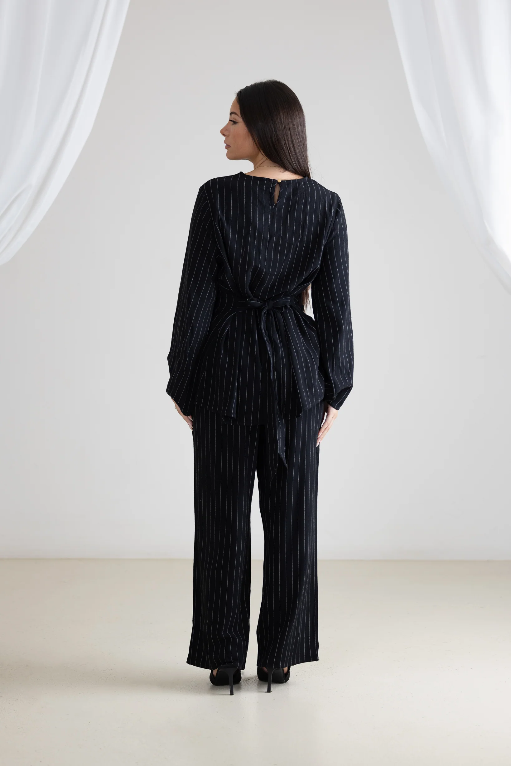 Linen Tie Waist 2pc Set - Image 3