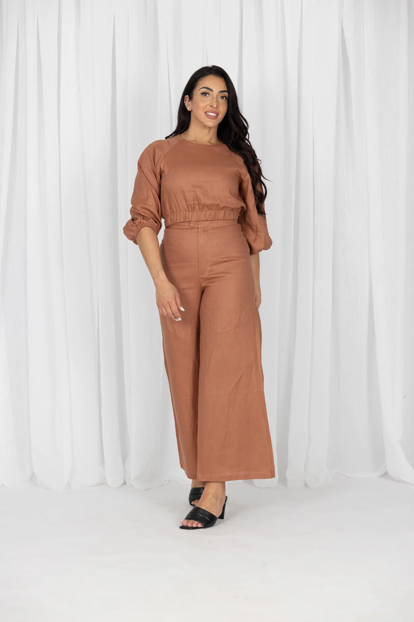 Linen Wide Leg Pants - Image 2