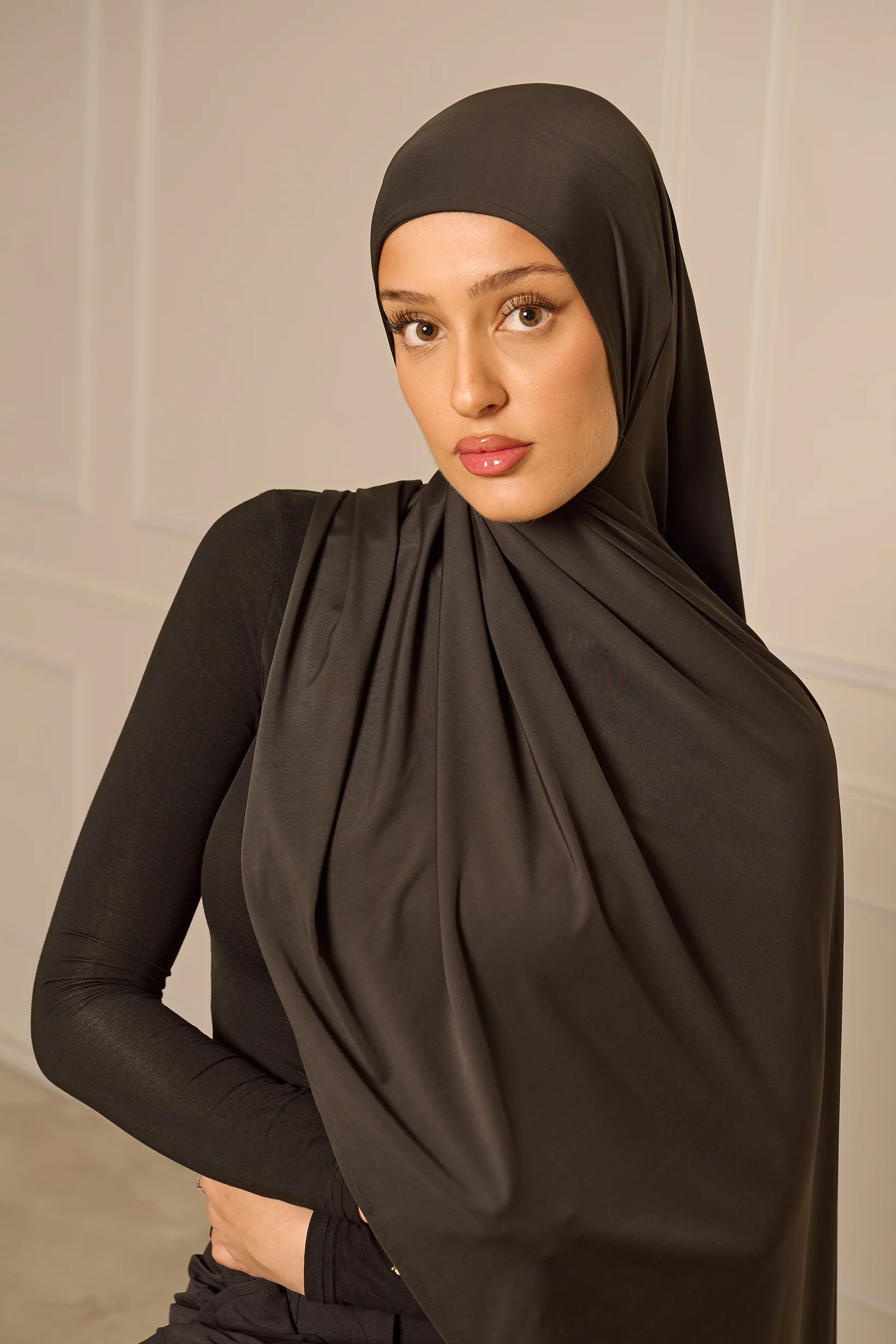 Liquid Jersey Shawl - Shades of Black - Image 2