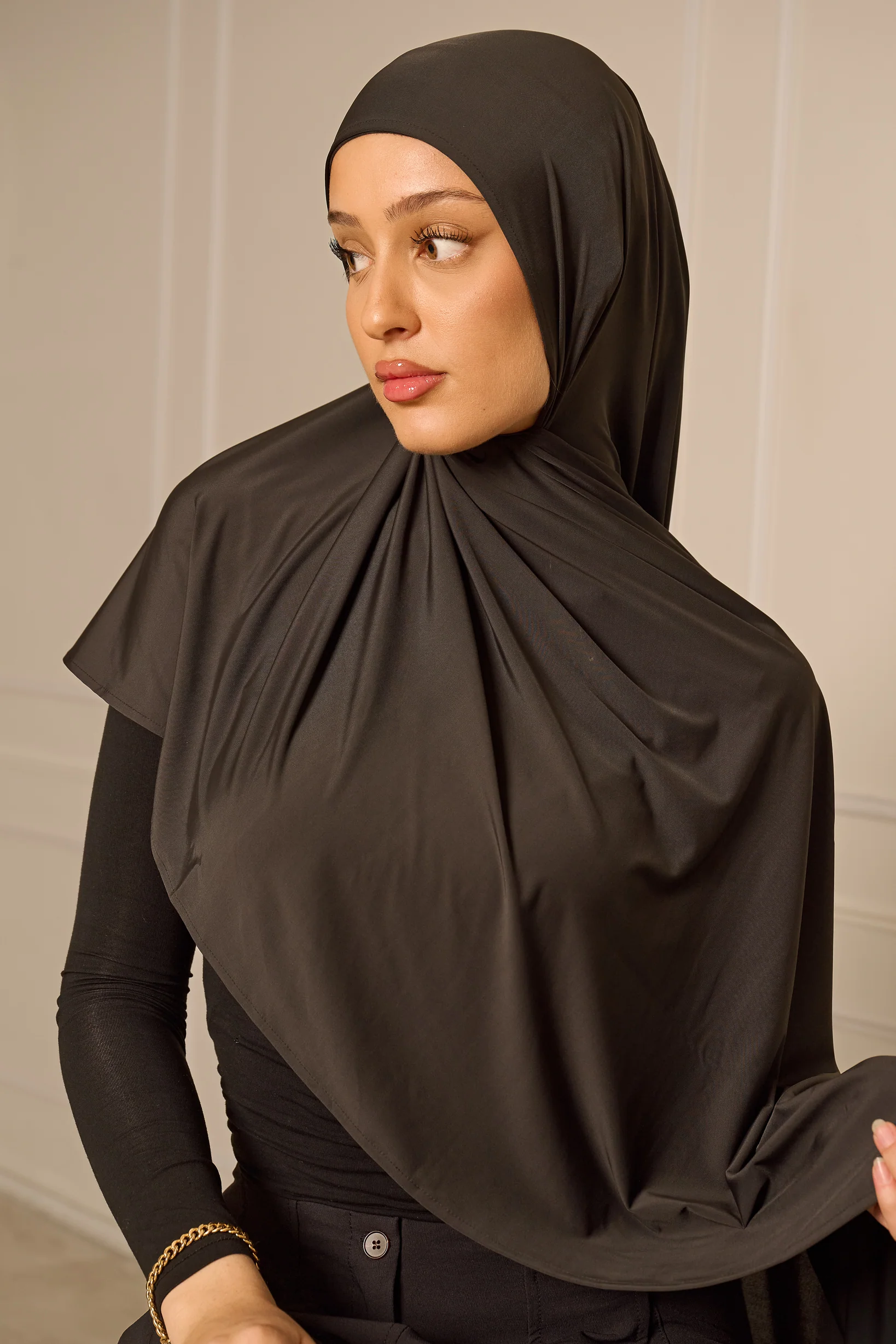 Liquid Jersey Shawl - Shades of Black - Image 3