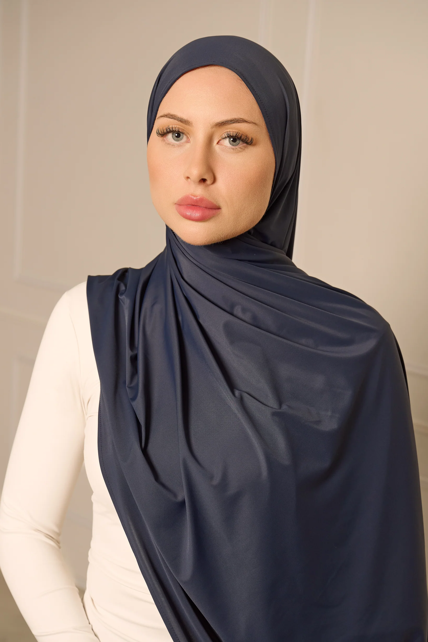 Liquid Jersey Shawl - Shades of Blue - Image 4