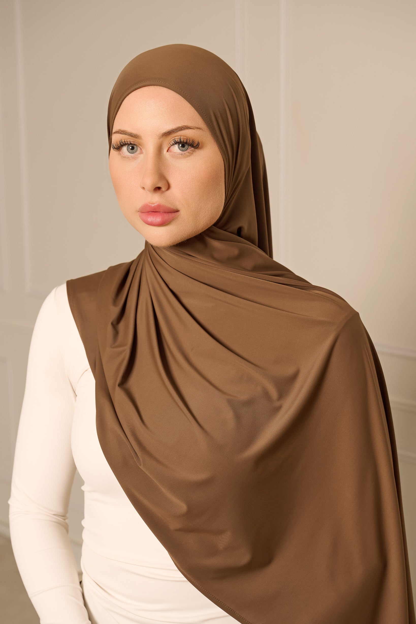 Liquid Jersey Shawl - Shades of Brown - Image 10