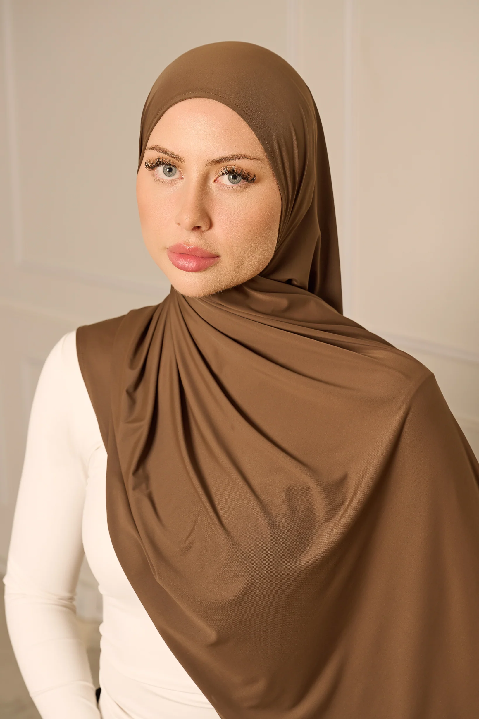 Liquid Jersey Shawl - Shades of Brown - Image 12