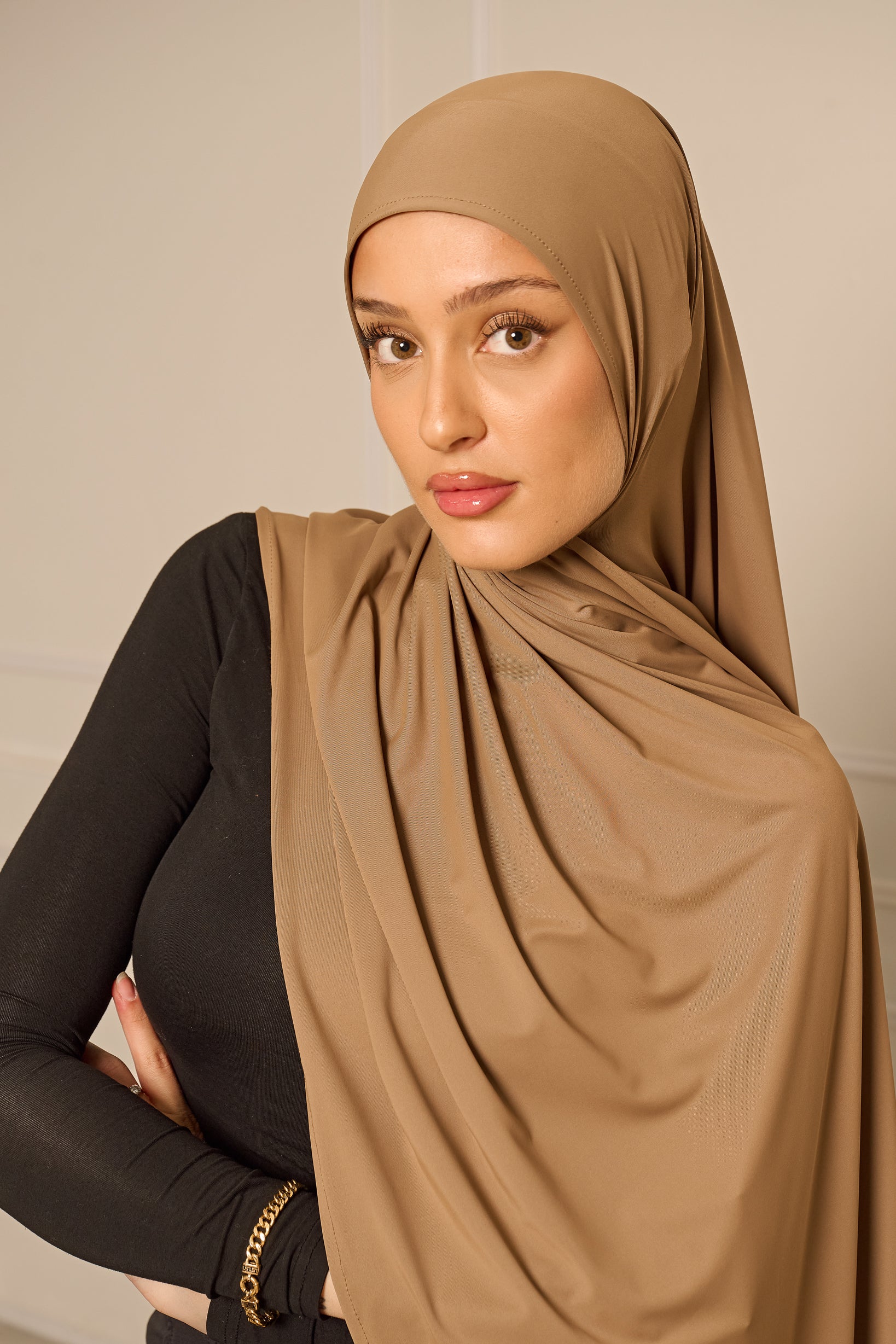 Liquid Jersey Shawl - Shades of Brown - Image 5