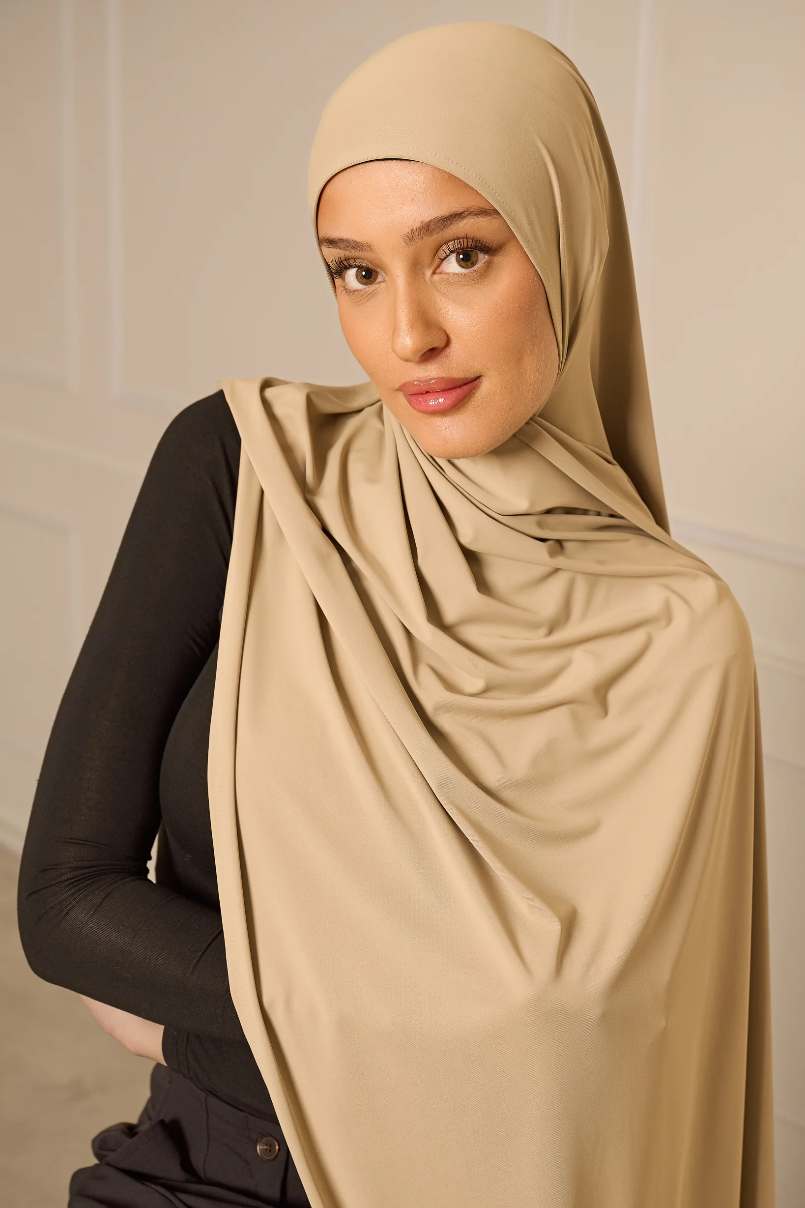Liquid Jersey Shawl - Shades of Brown - Image 7