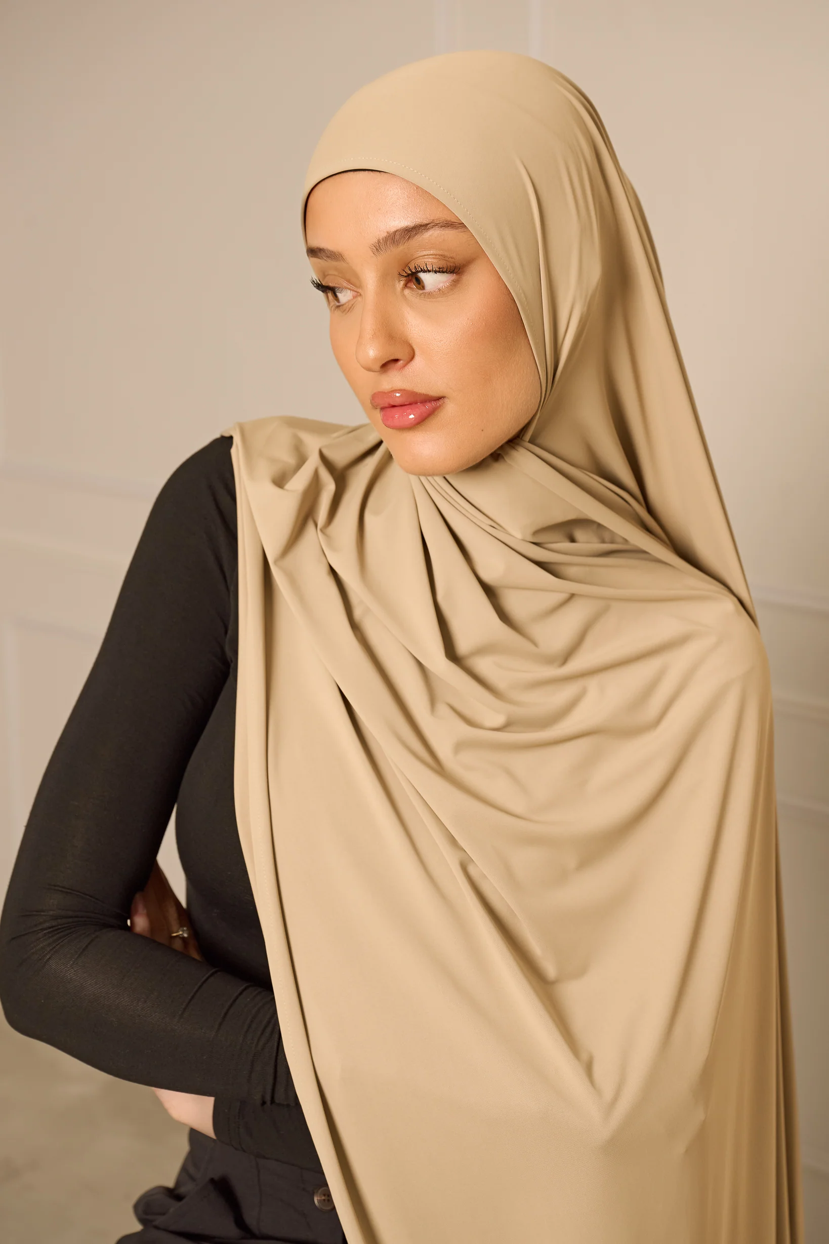 Liquid Jersey Shawl - Shades of Brown - Image 9