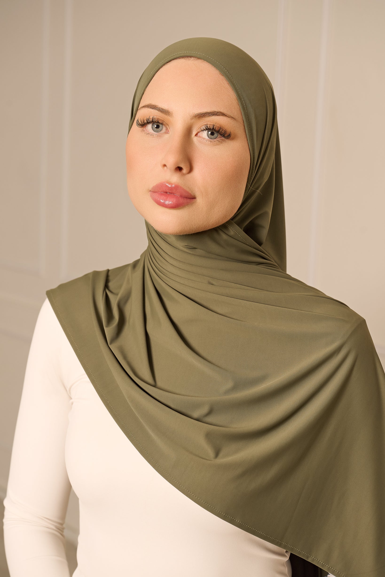 Liquid Jersey Shawl - Shades of Green