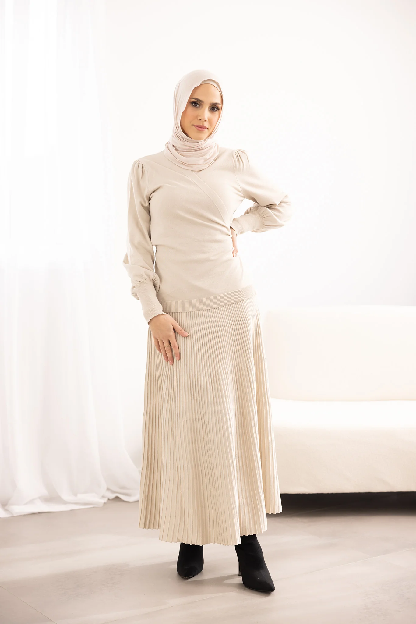 Lora Wrap Knit Top - Image 10