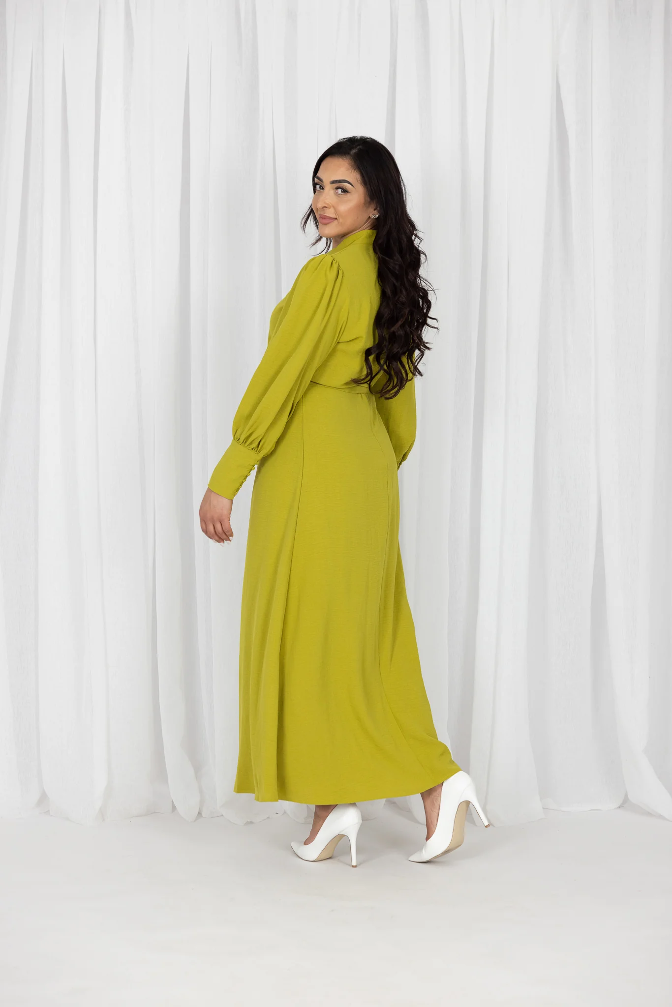 Lucine Tie Neck Maxi Dress - Image 3