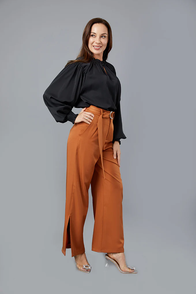 Lustrous High Neck Blouse - Image 12