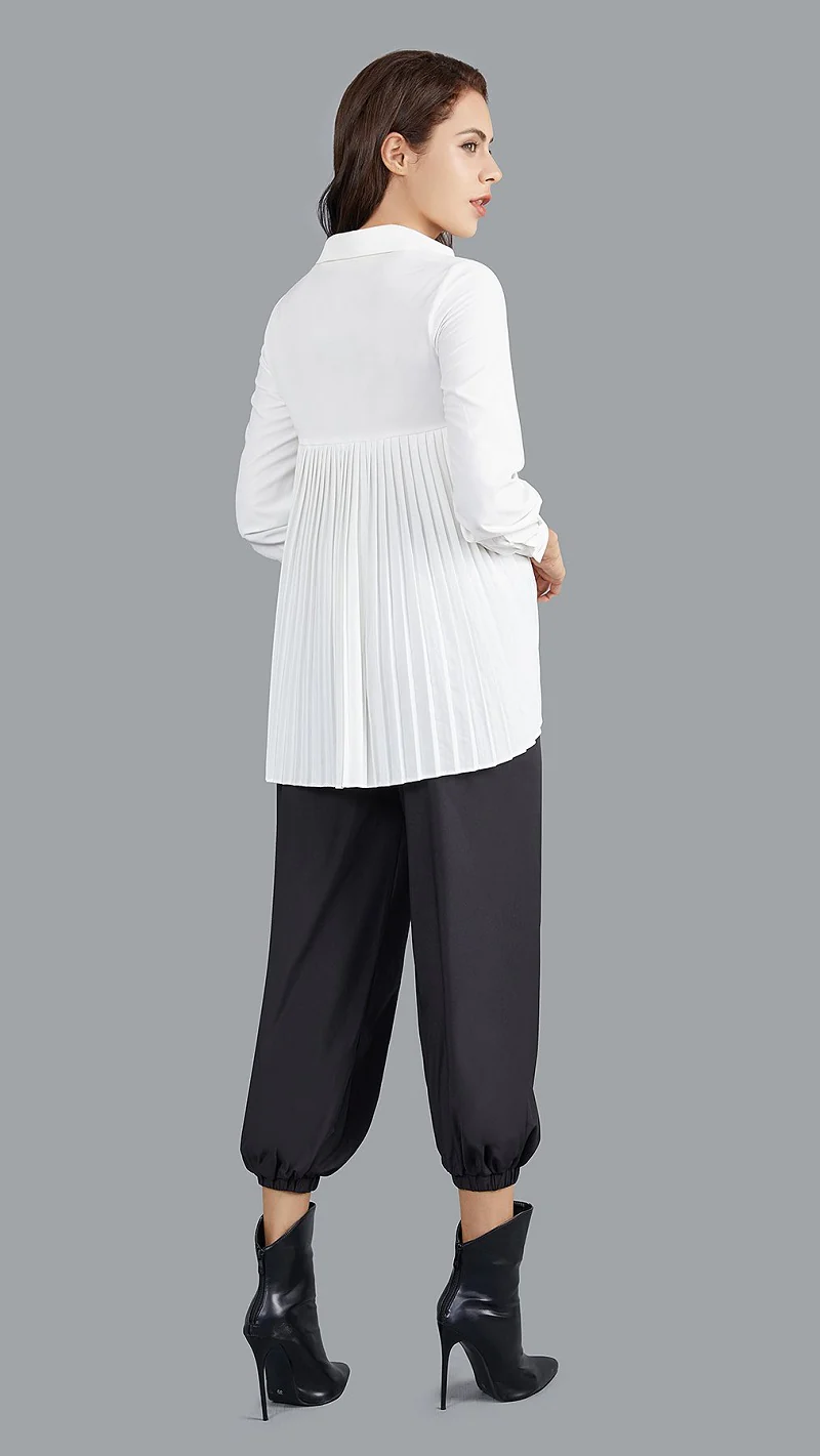 Lustrous Pleated Back Shirt - Image 2