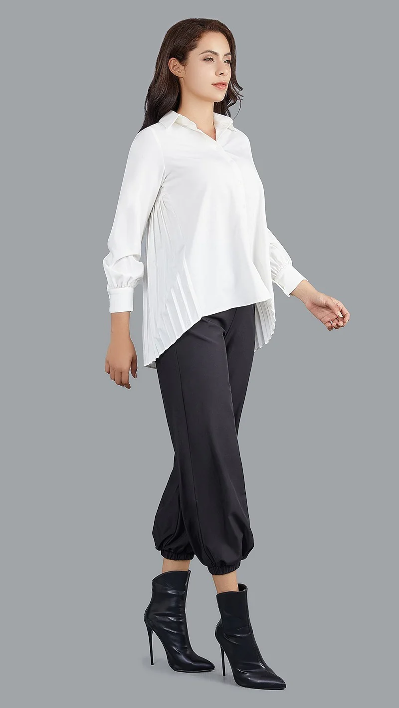 Lustrous Pleated Back Shirt - Image 3