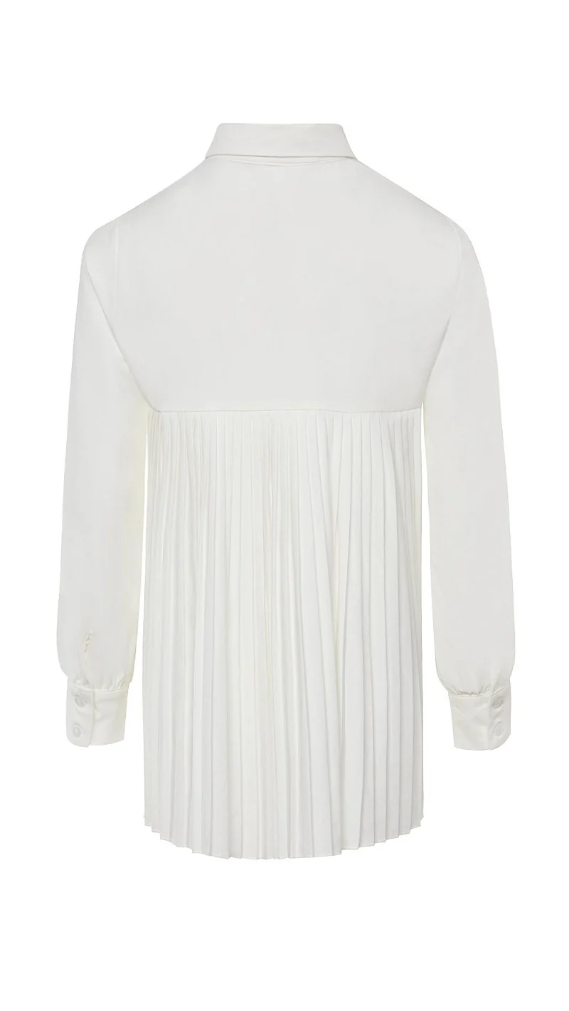 Lustrous Pleated Back Shirt - Image 6