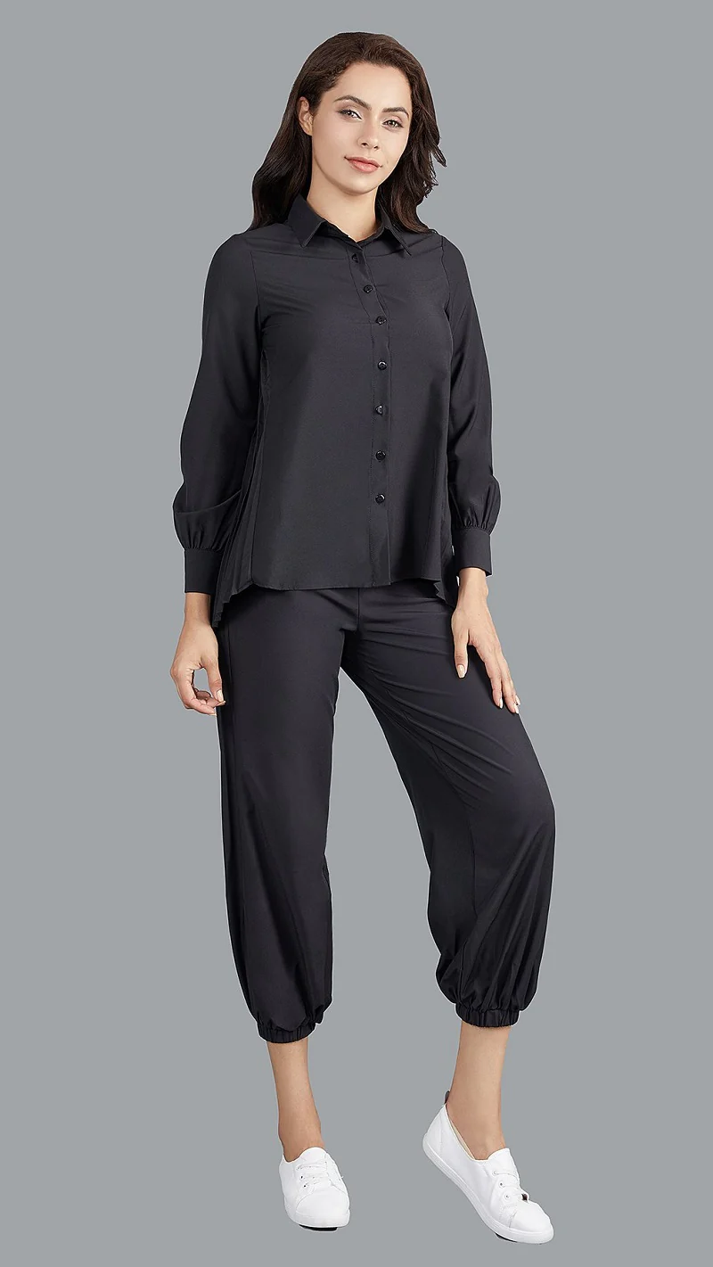Lustrous Pleated Back Shirt - Image 8