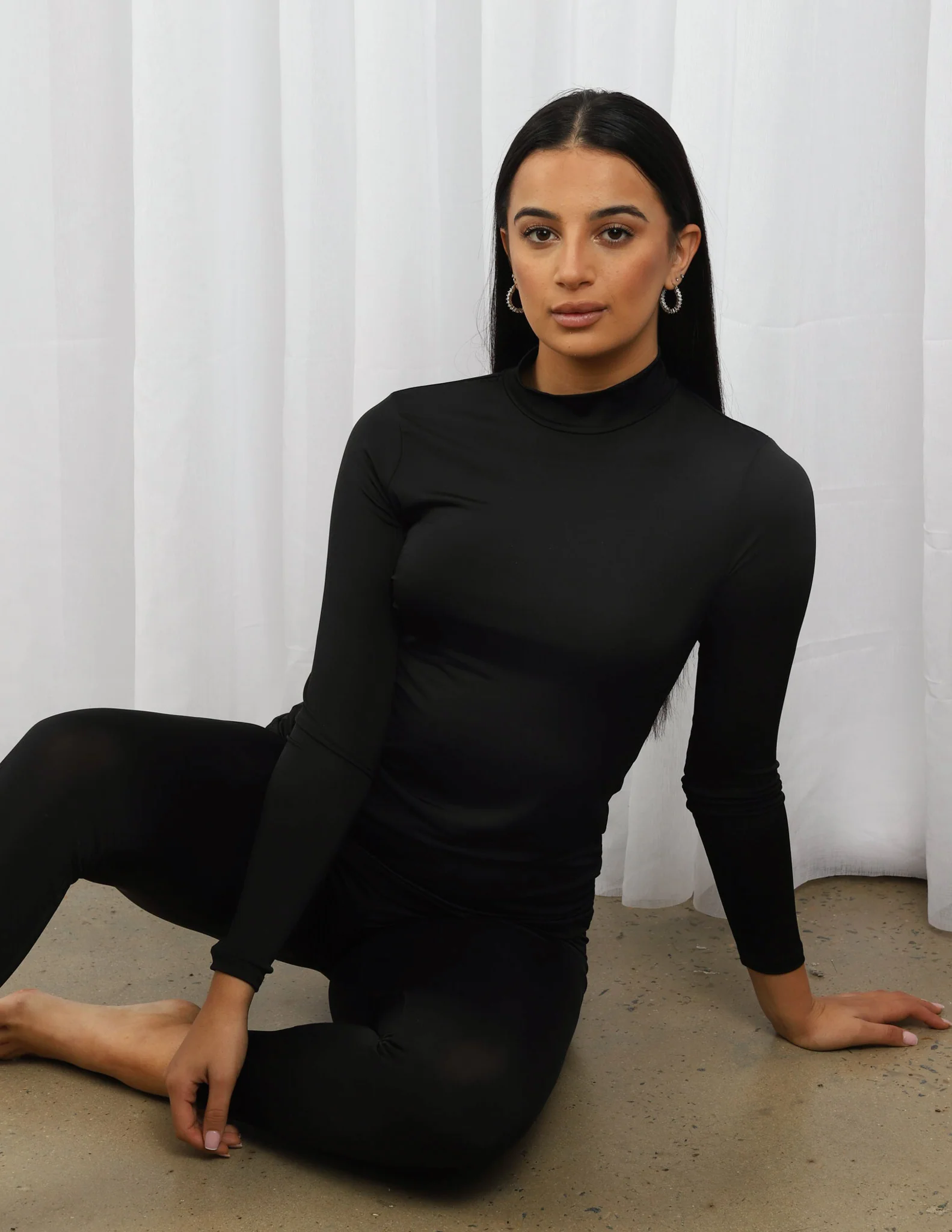 Luxe Lycra High Neck Body Top - Image 11