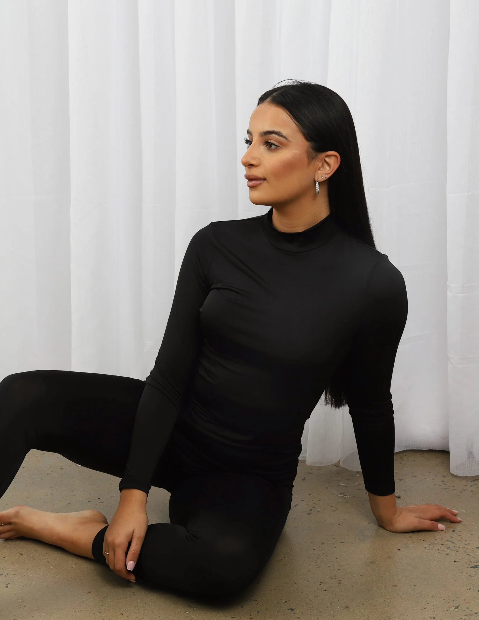 Luxe Lycra High Neck Body Top - Image 12