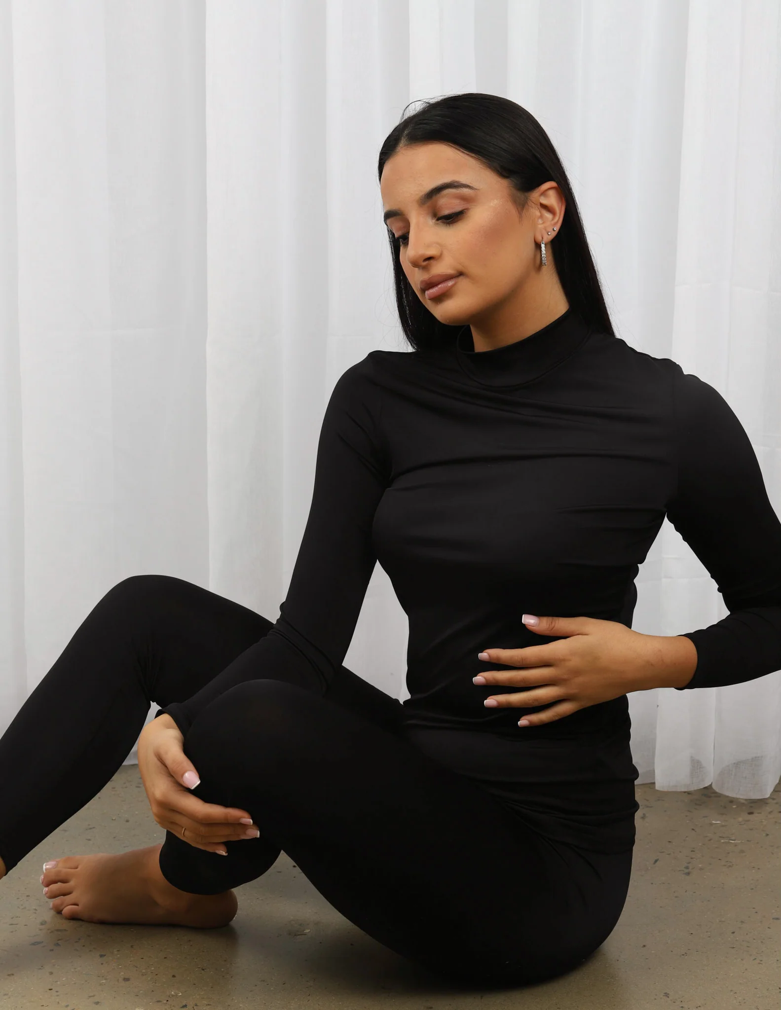 Luxe Lycra High Neck Body Top - Image 14