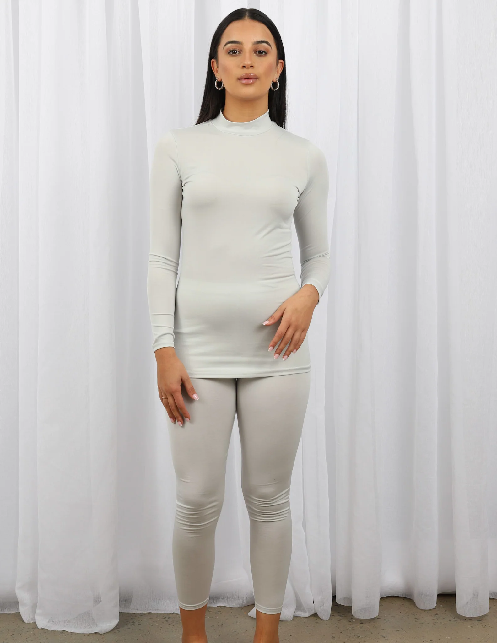 Luxe Lycra High Neck Body Top - Image 16
