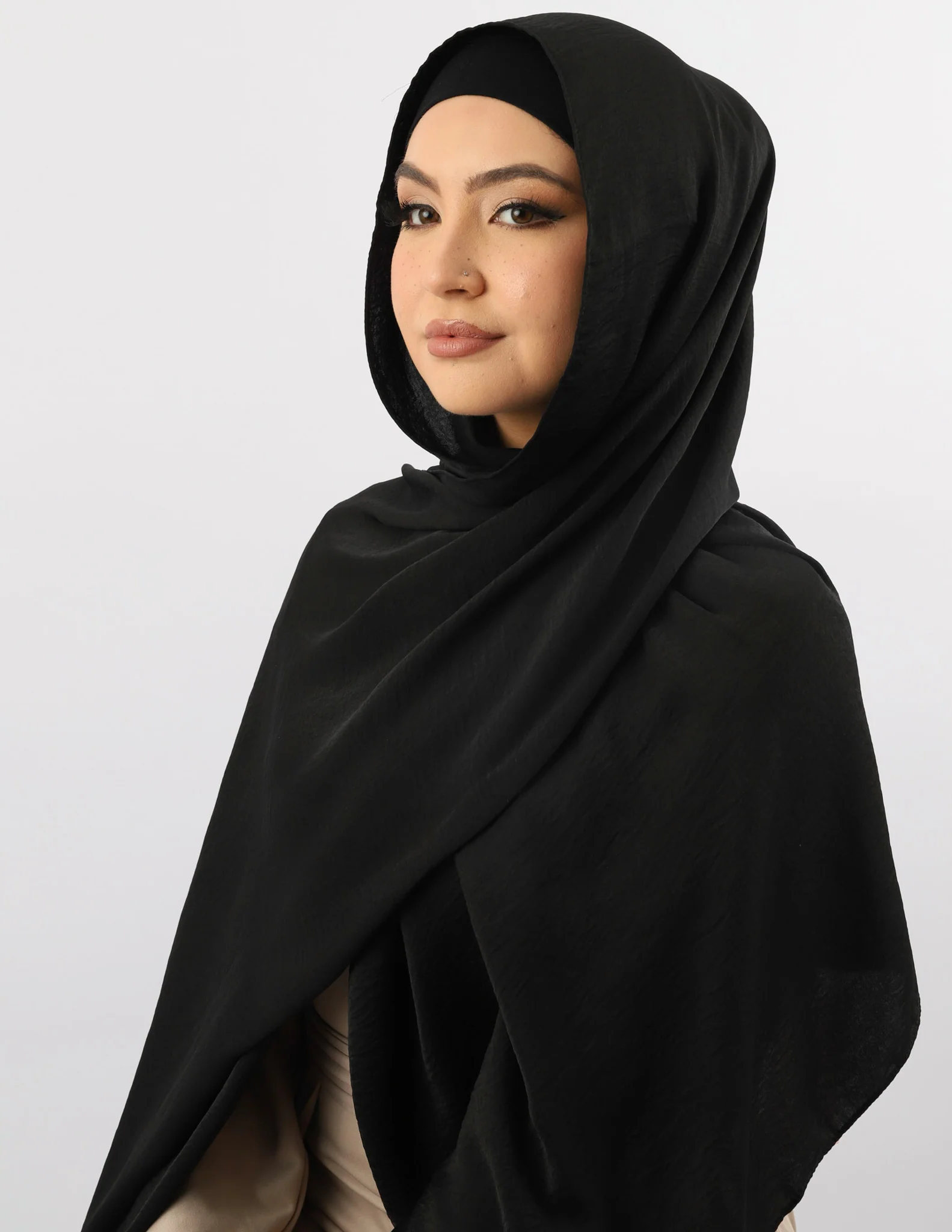 Luxe Satin Shawl - Dark Shades - Image 3