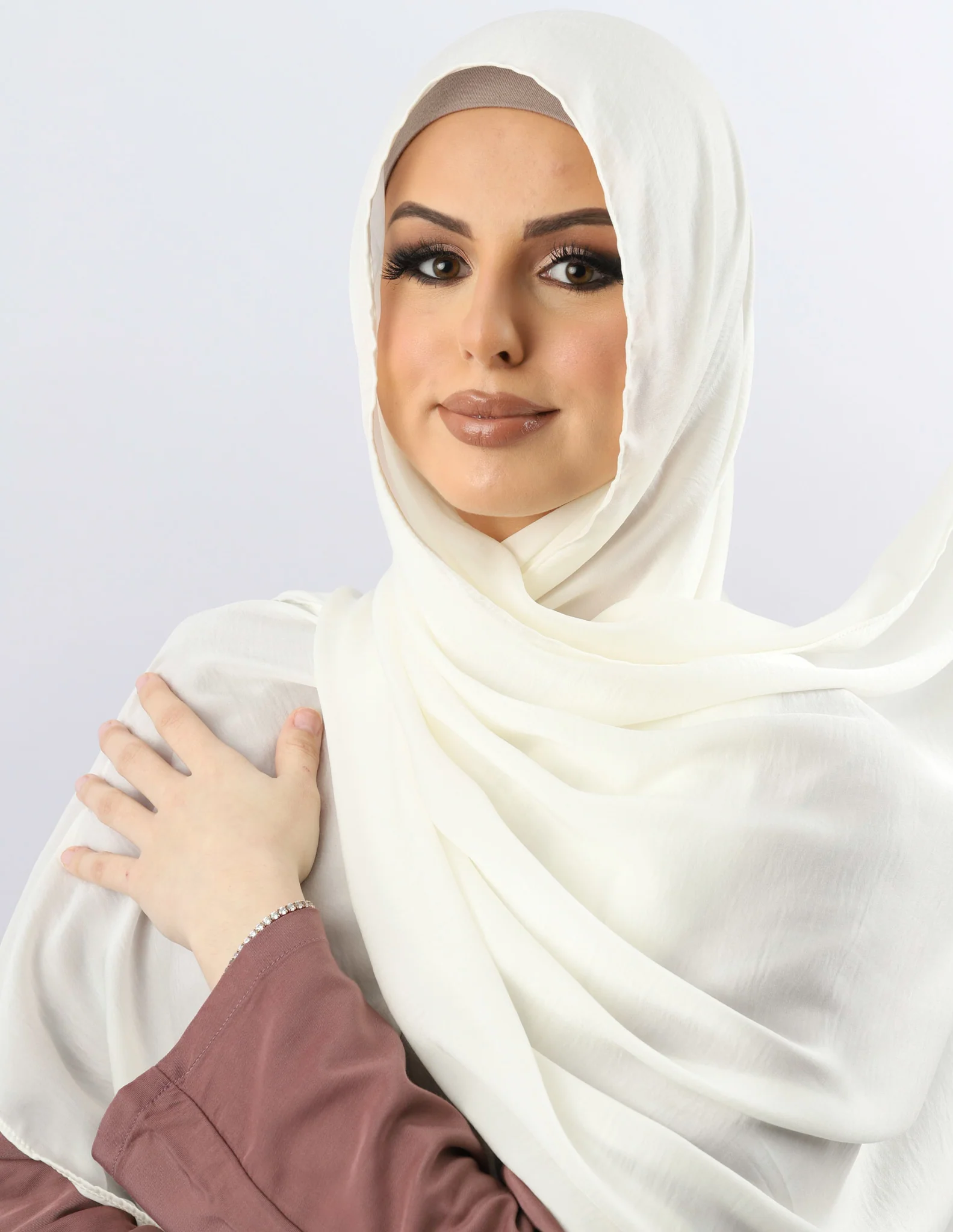 Luxe Satin Shawl - Light Shades - Image 2