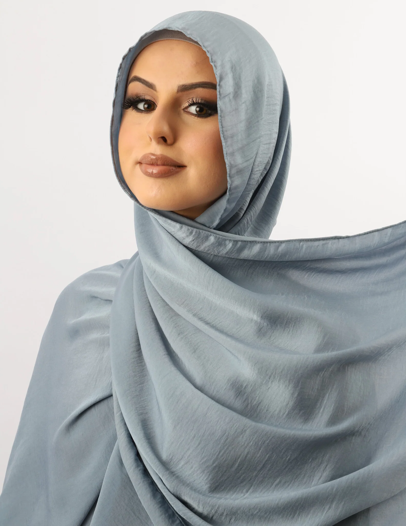 Luxe Satin Shawl - Light Shades - Image 8