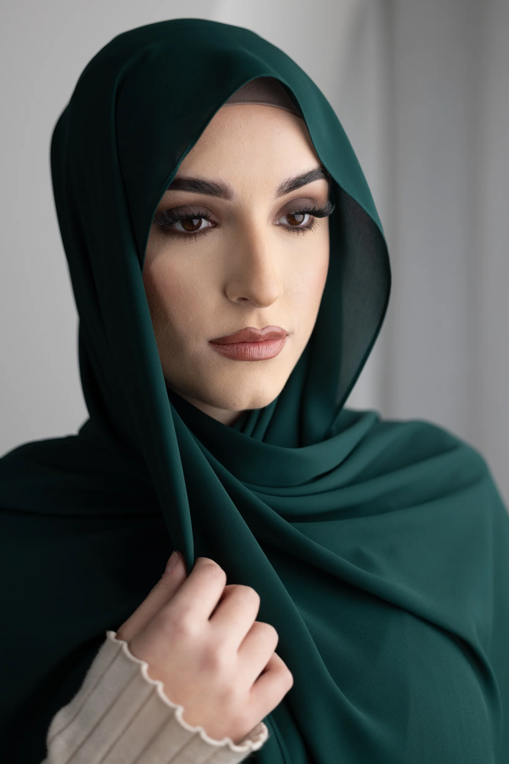 Luxury Chiffon Shawl - Dark Shades - Image 7