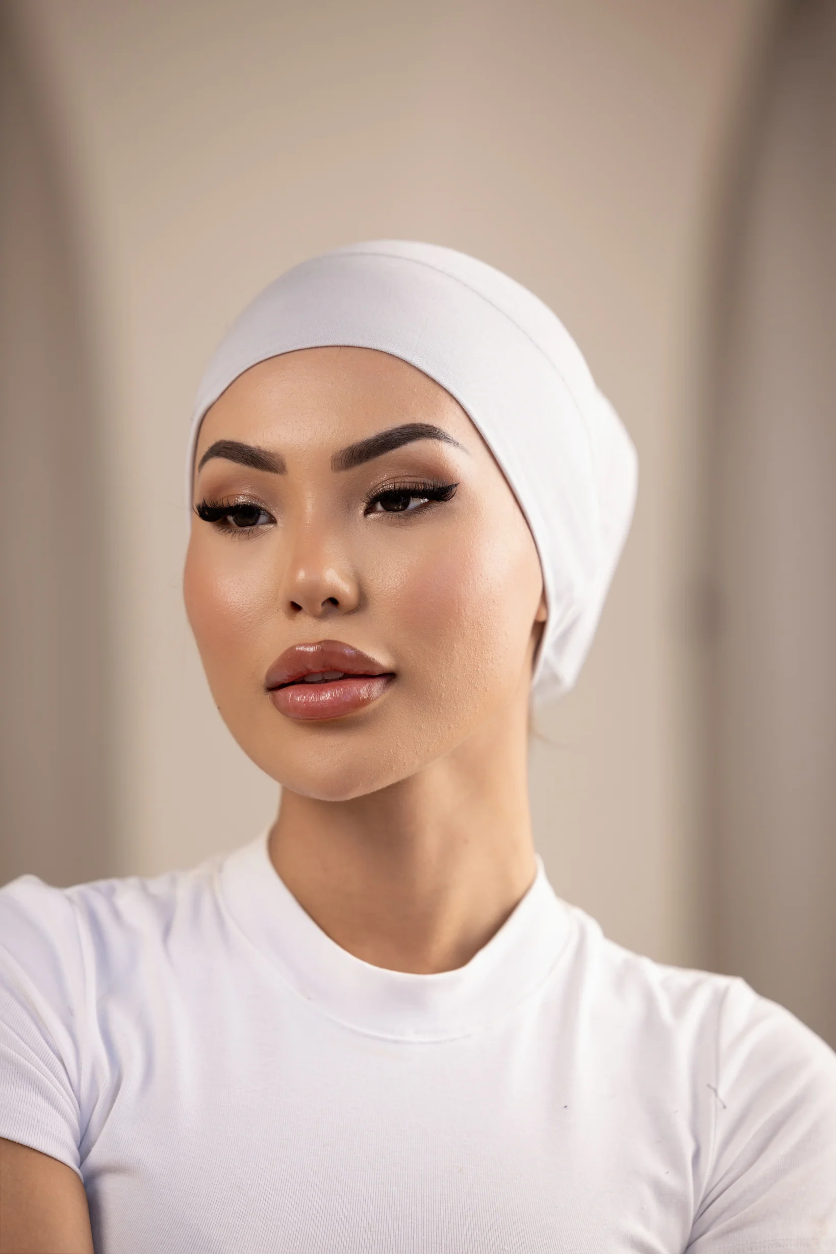 Luxury Jersey Open Cap - Shades of White - Image 6