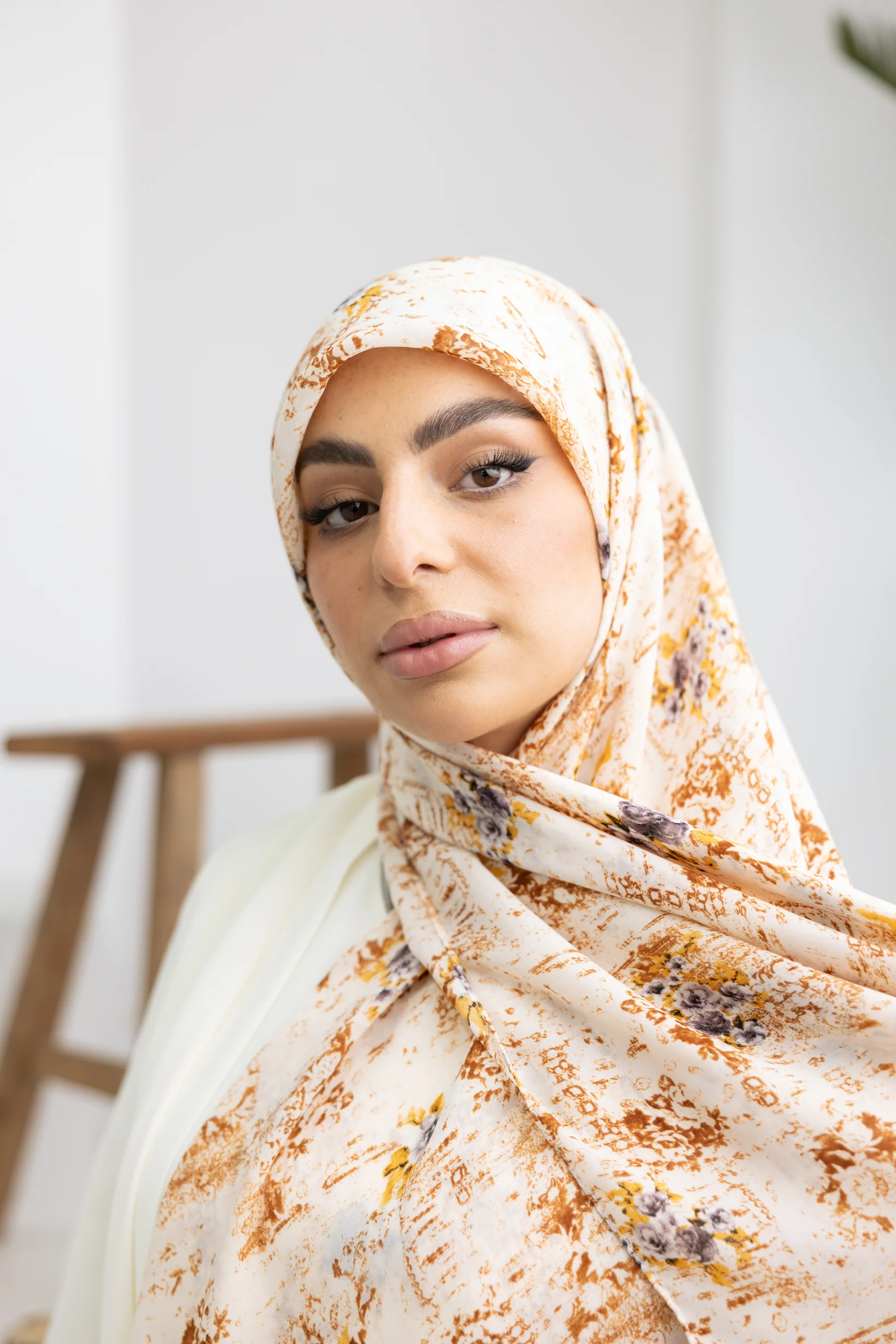 Marigold Square Print Scarf - Image 2