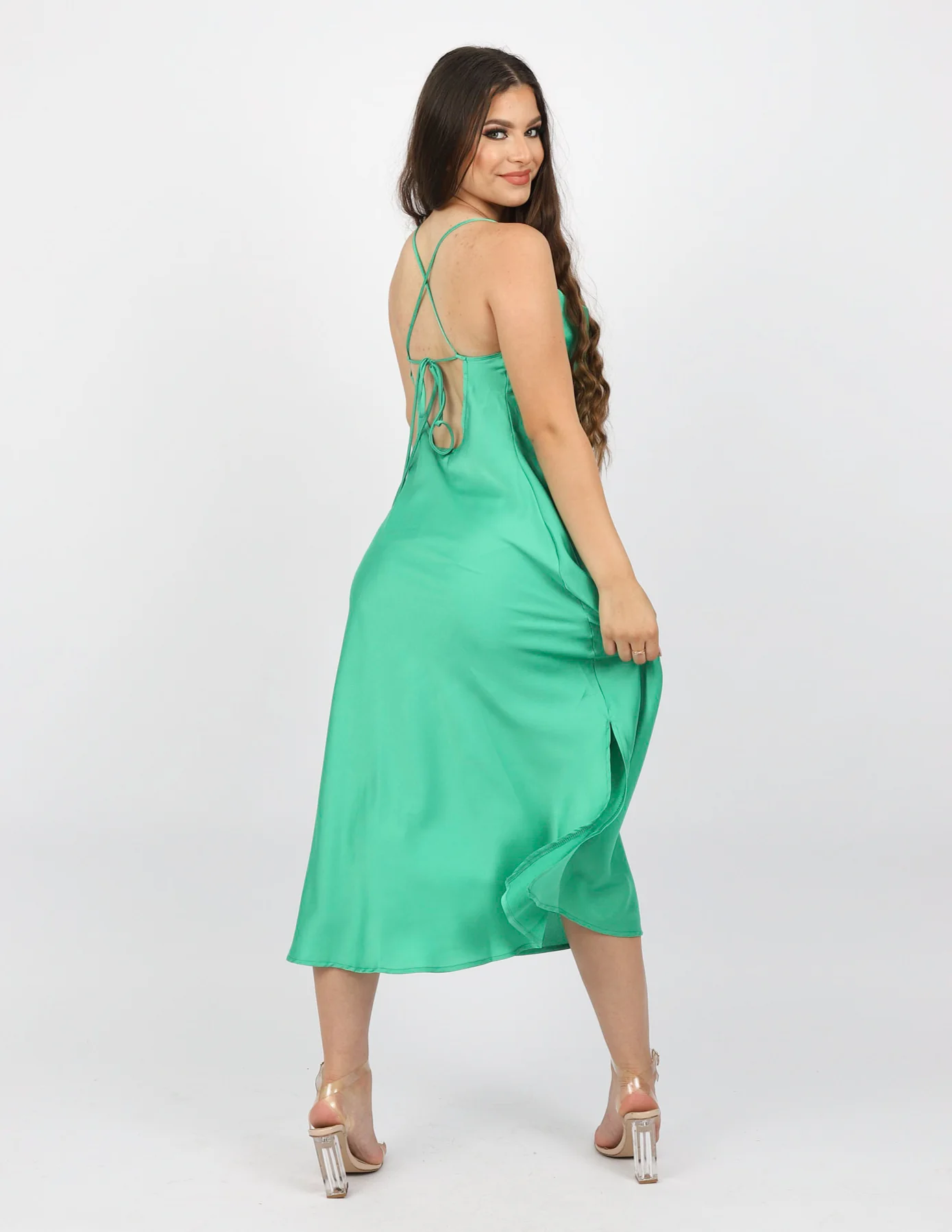 Medora Satin Dress - Image 3