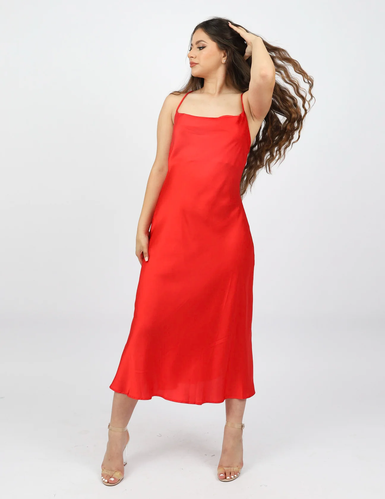 Medora Satin Dress - Image 7