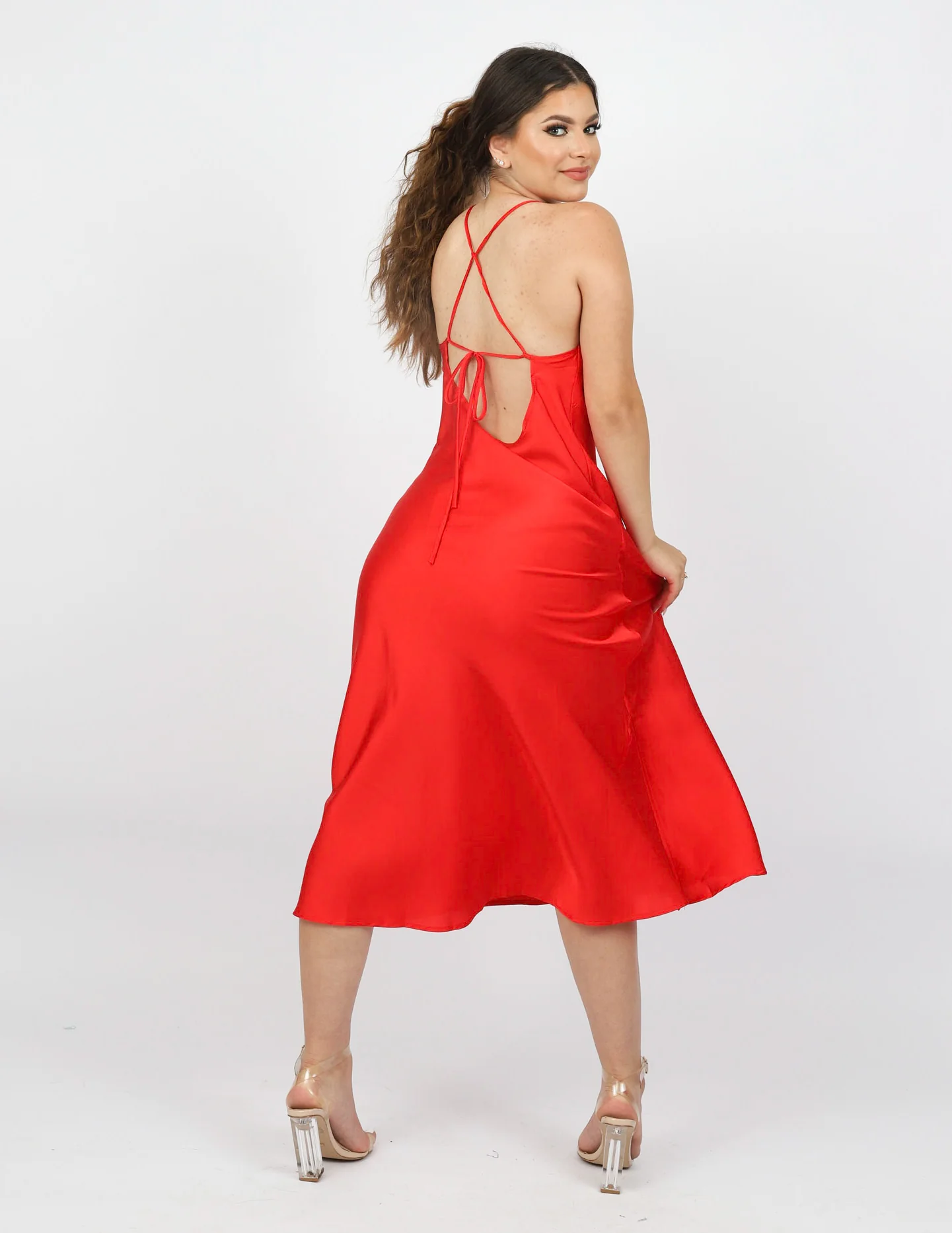 Medora Satin Dress - Image 8