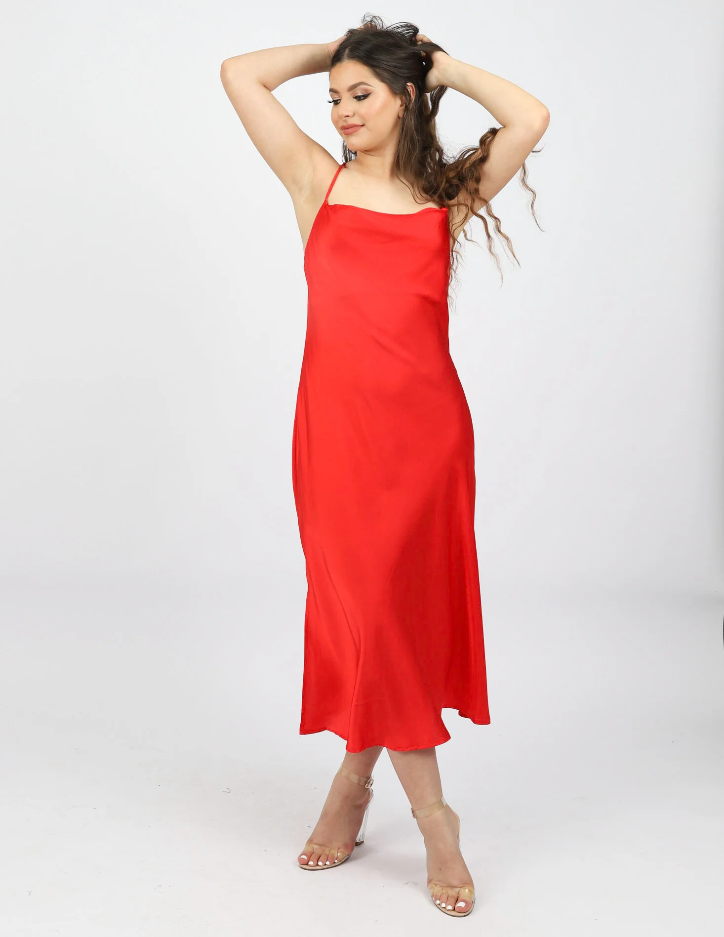Medora Satin Dress - Image 9