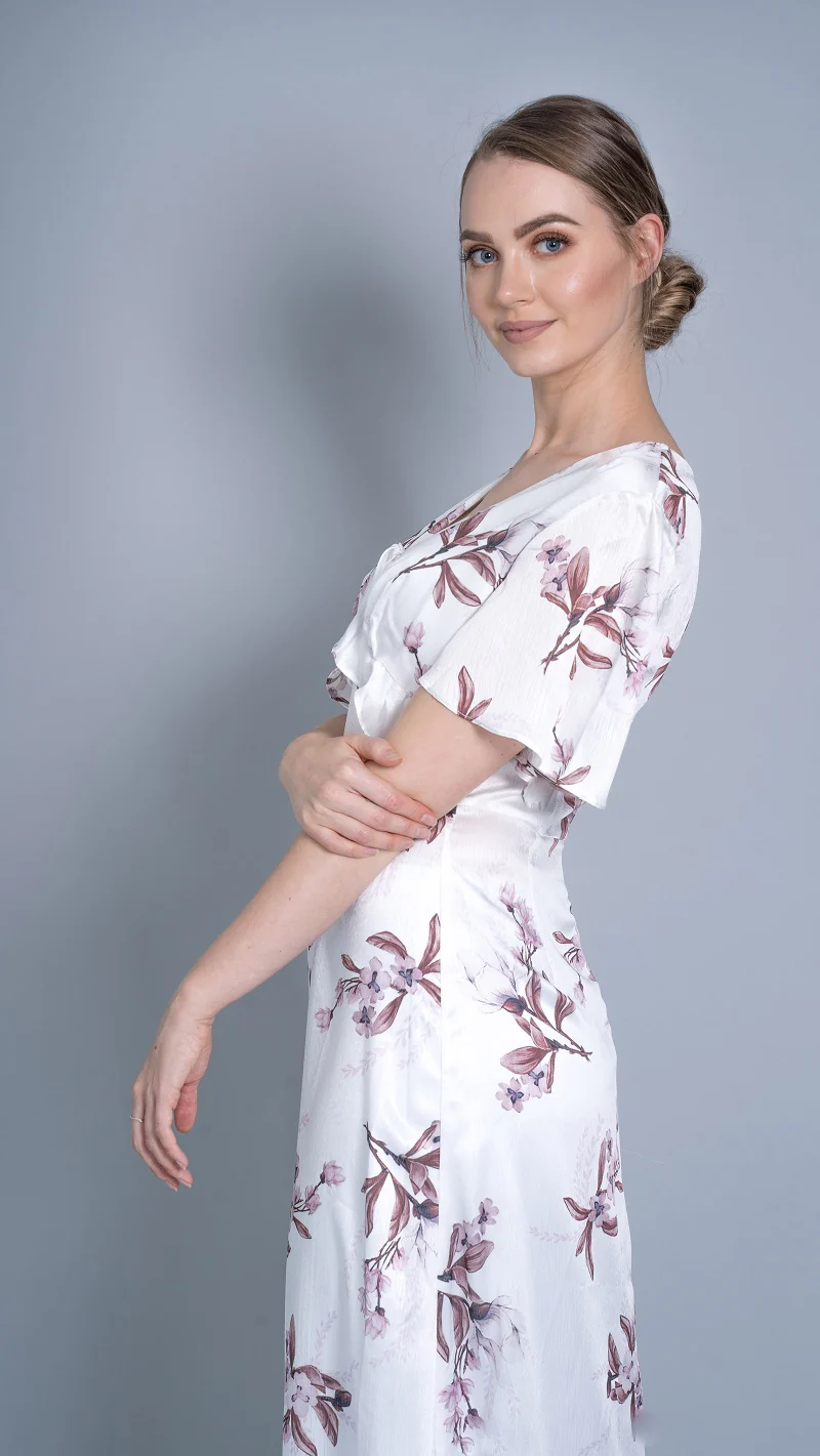 Mid Summer Short Sleeve Floral Dress - Image 4