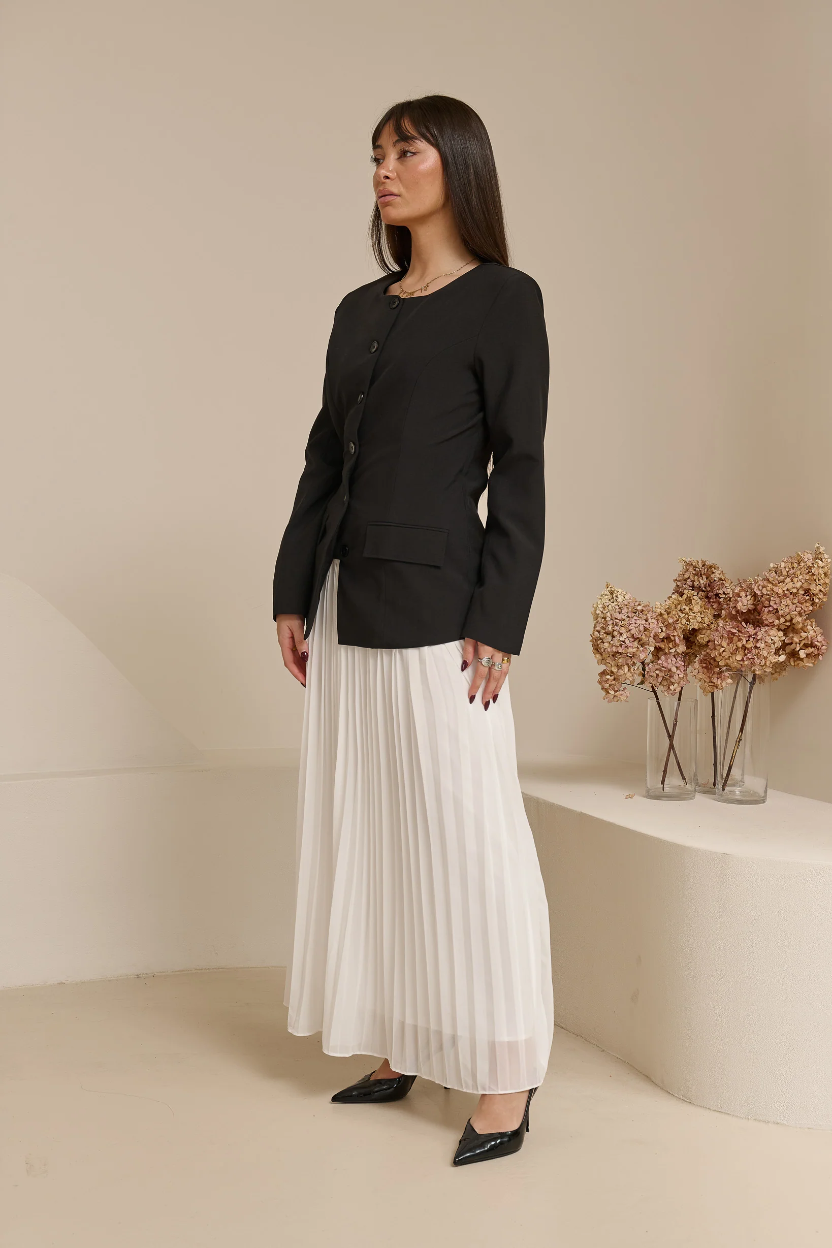 Miraj Blazer Pleat Dress - Image 8