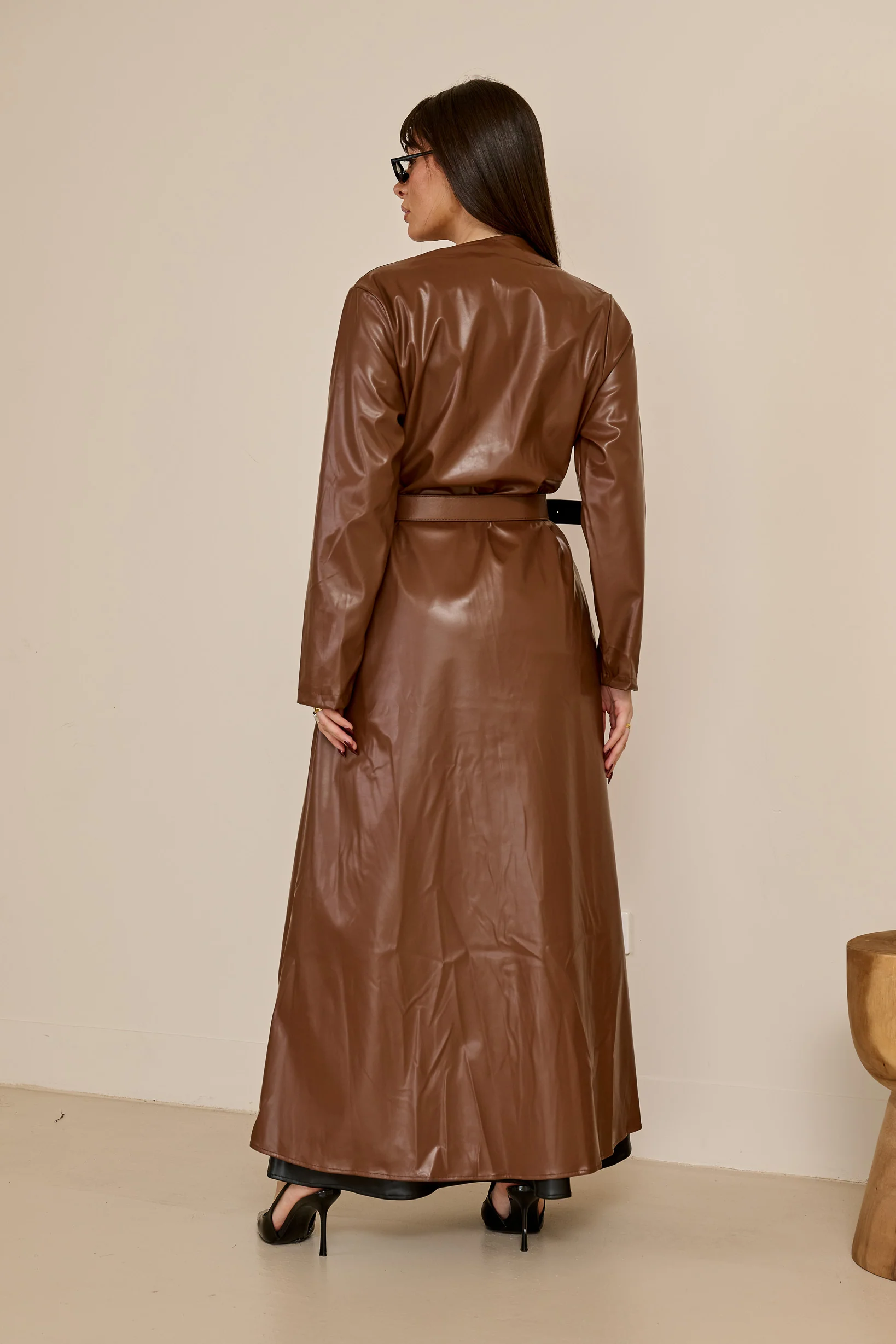 Miraj Leather Trench - Image 6