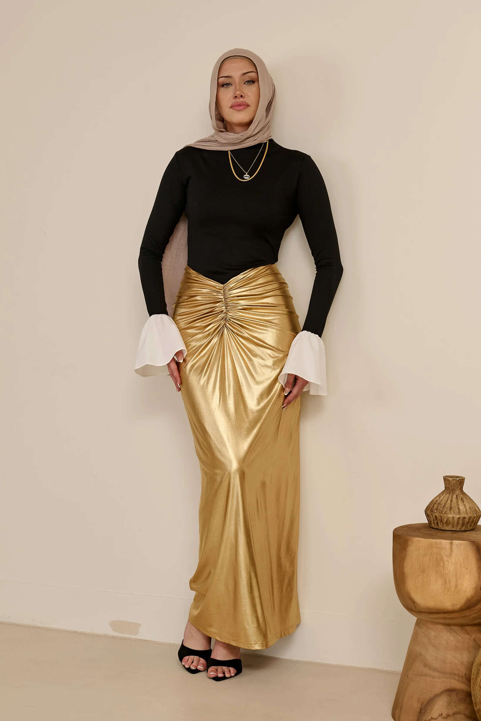 Miraj Metallic Rooj Skirt - Image 2