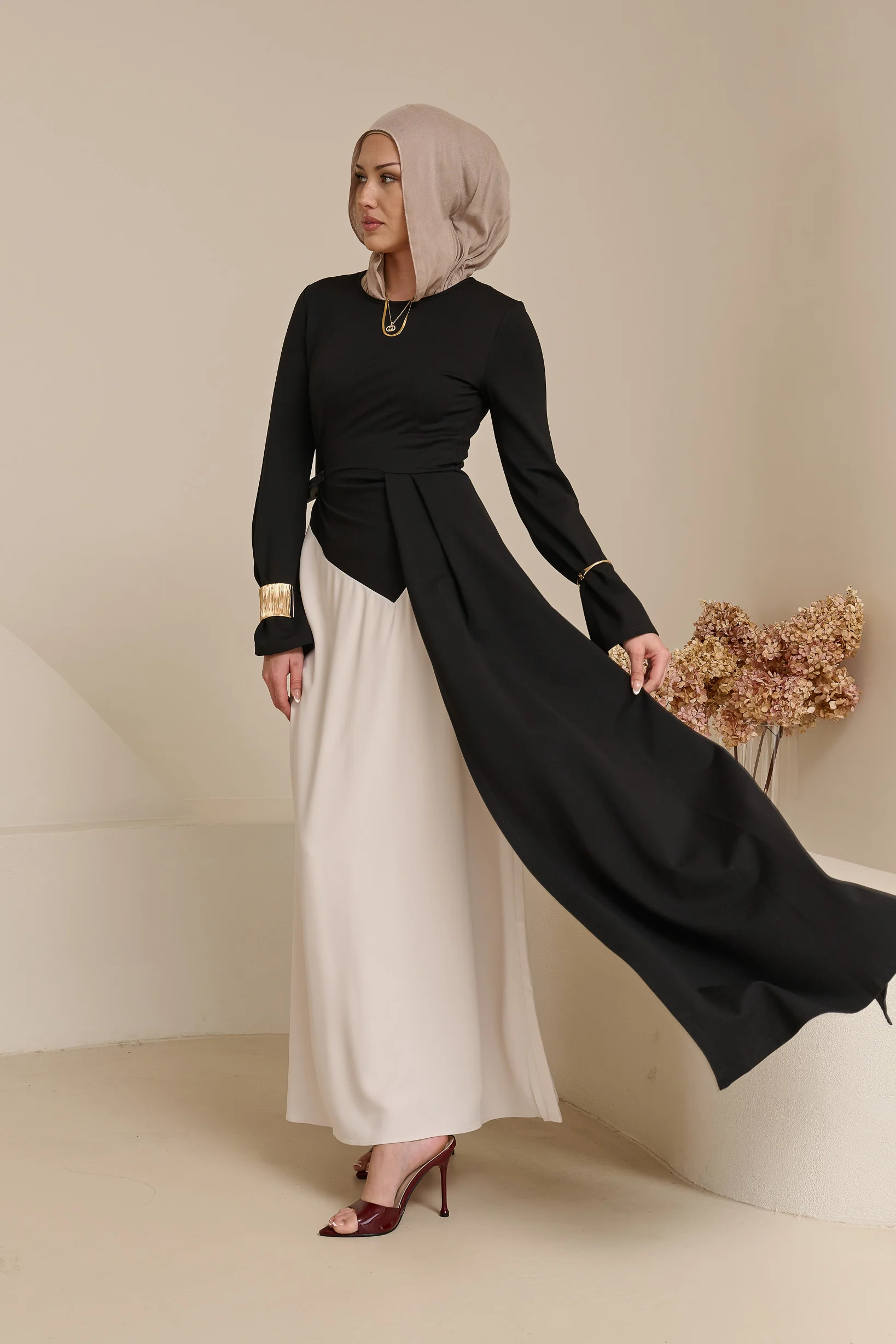Miraj Side Drape Dress - Image 6