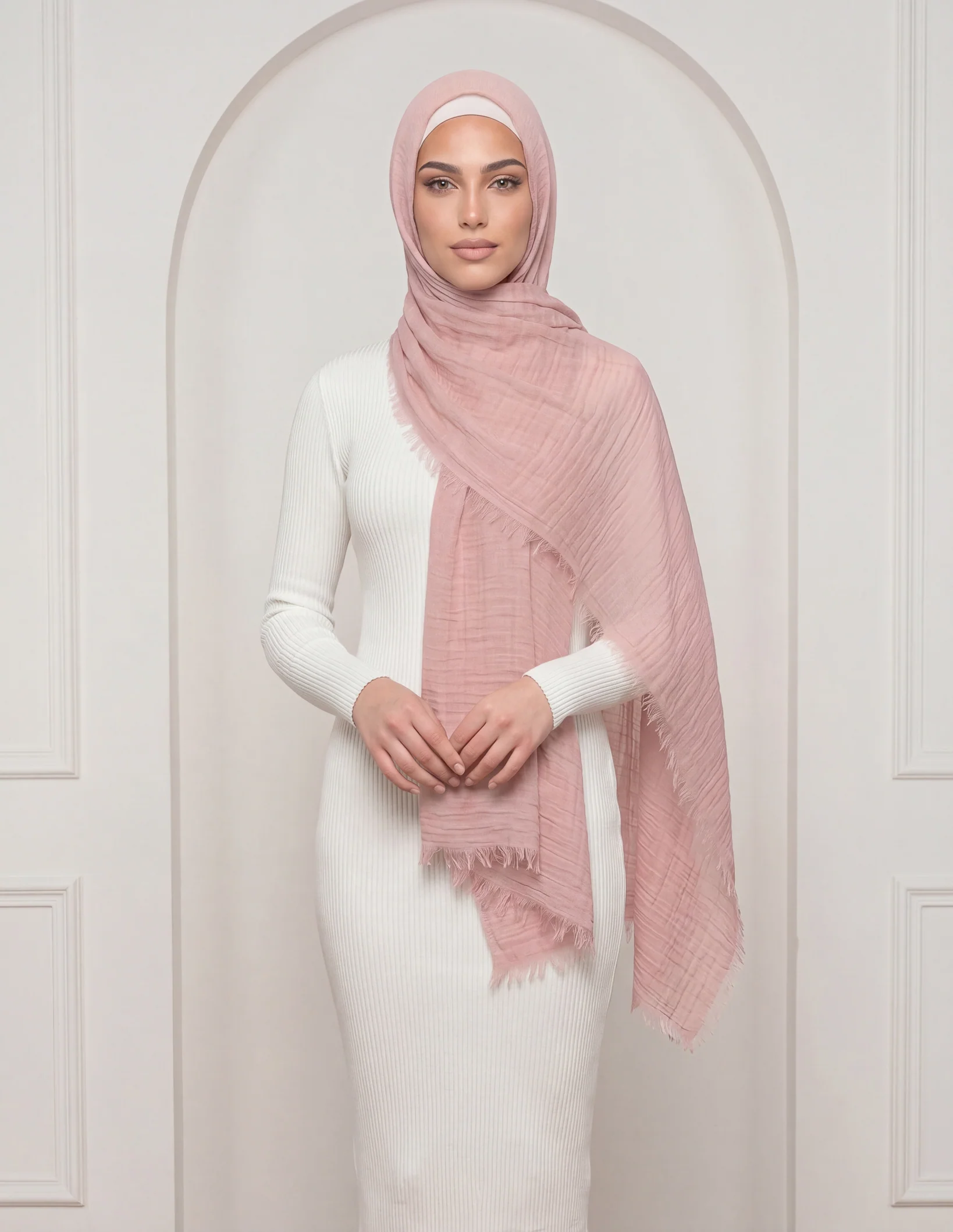 Modelle Crinkled Scarf - Shades of Pink