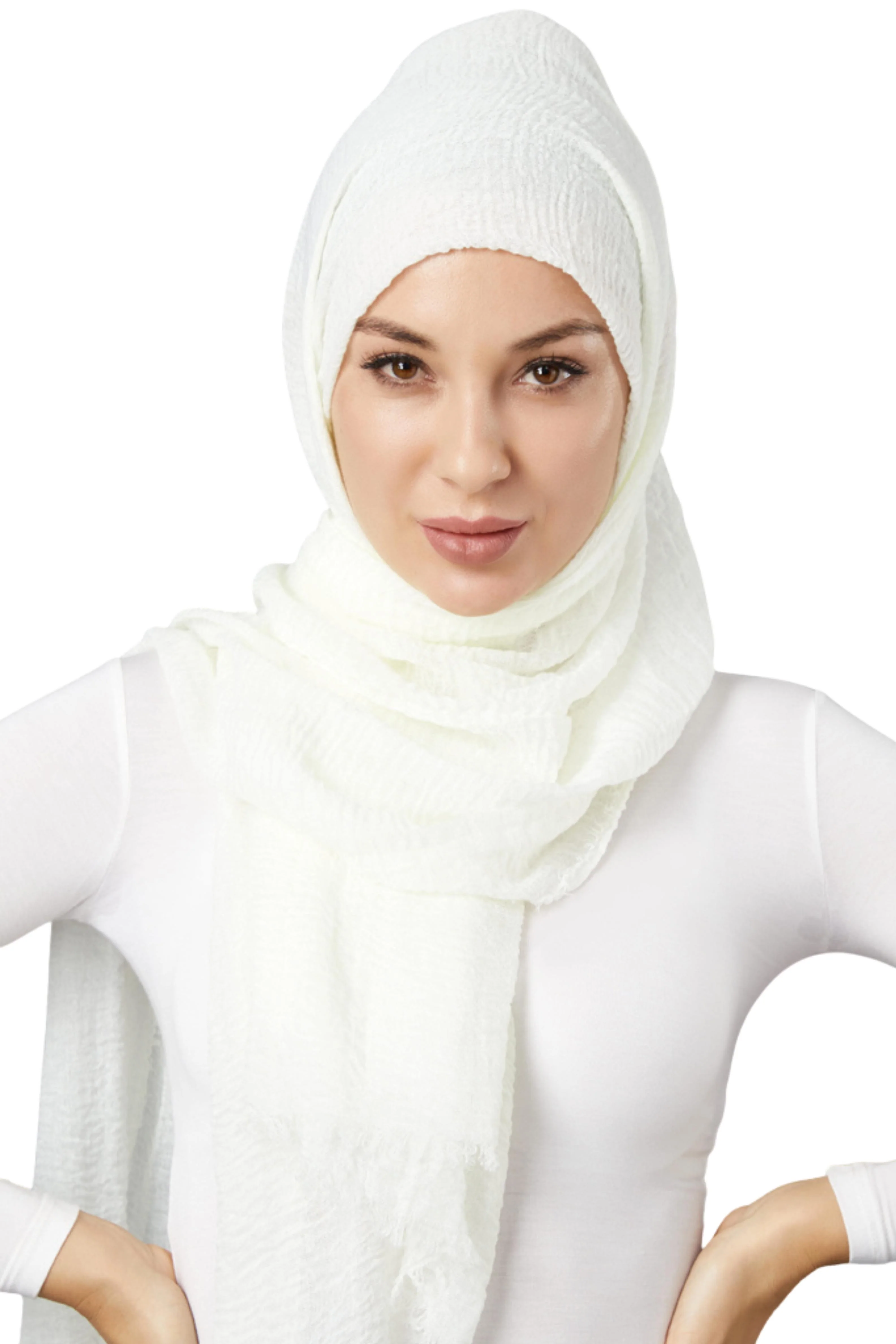 Modelle Crinkled Scarf - Shades of White - Image 5