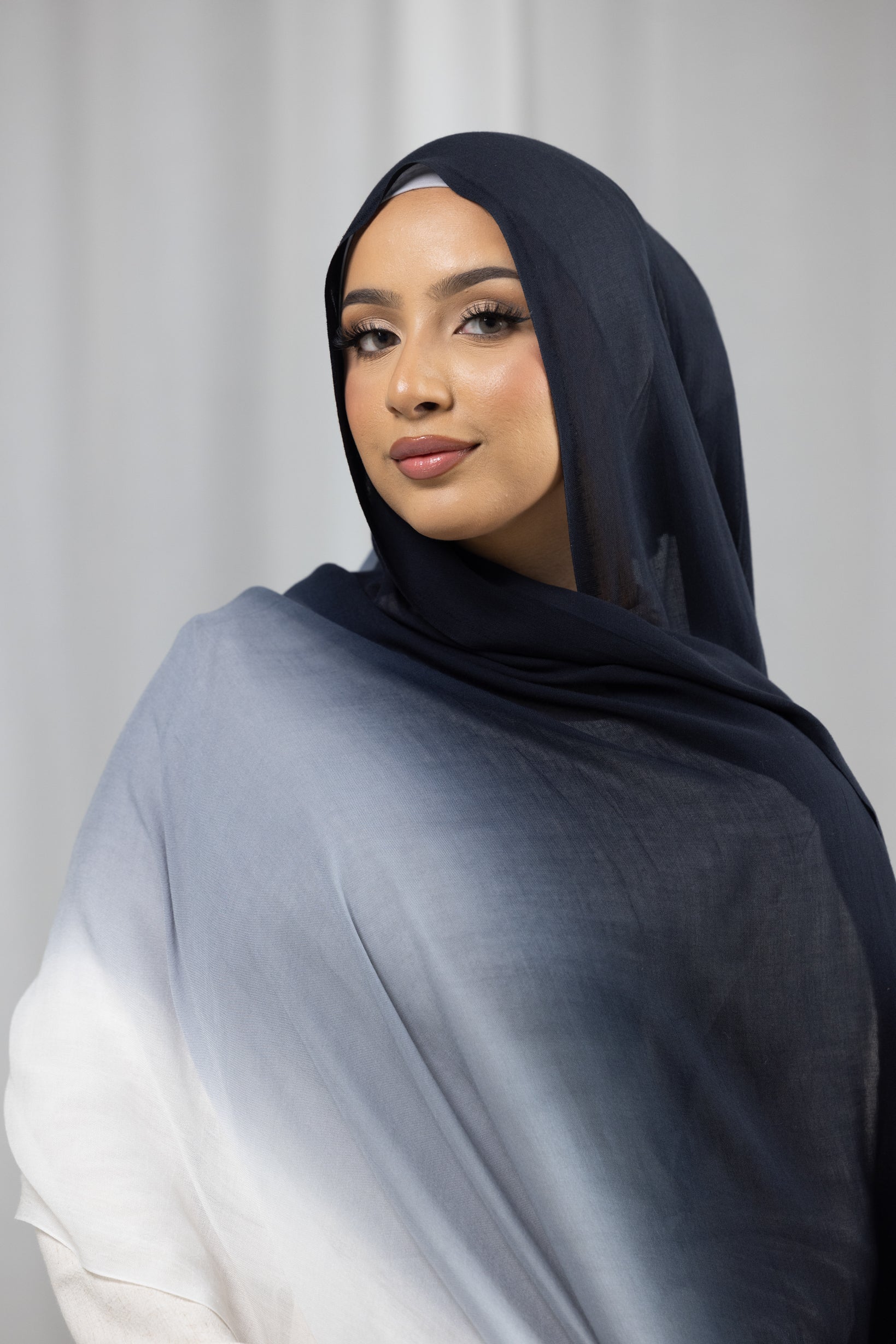 Ombre Modal Shawl - Shades of Black - Image 11