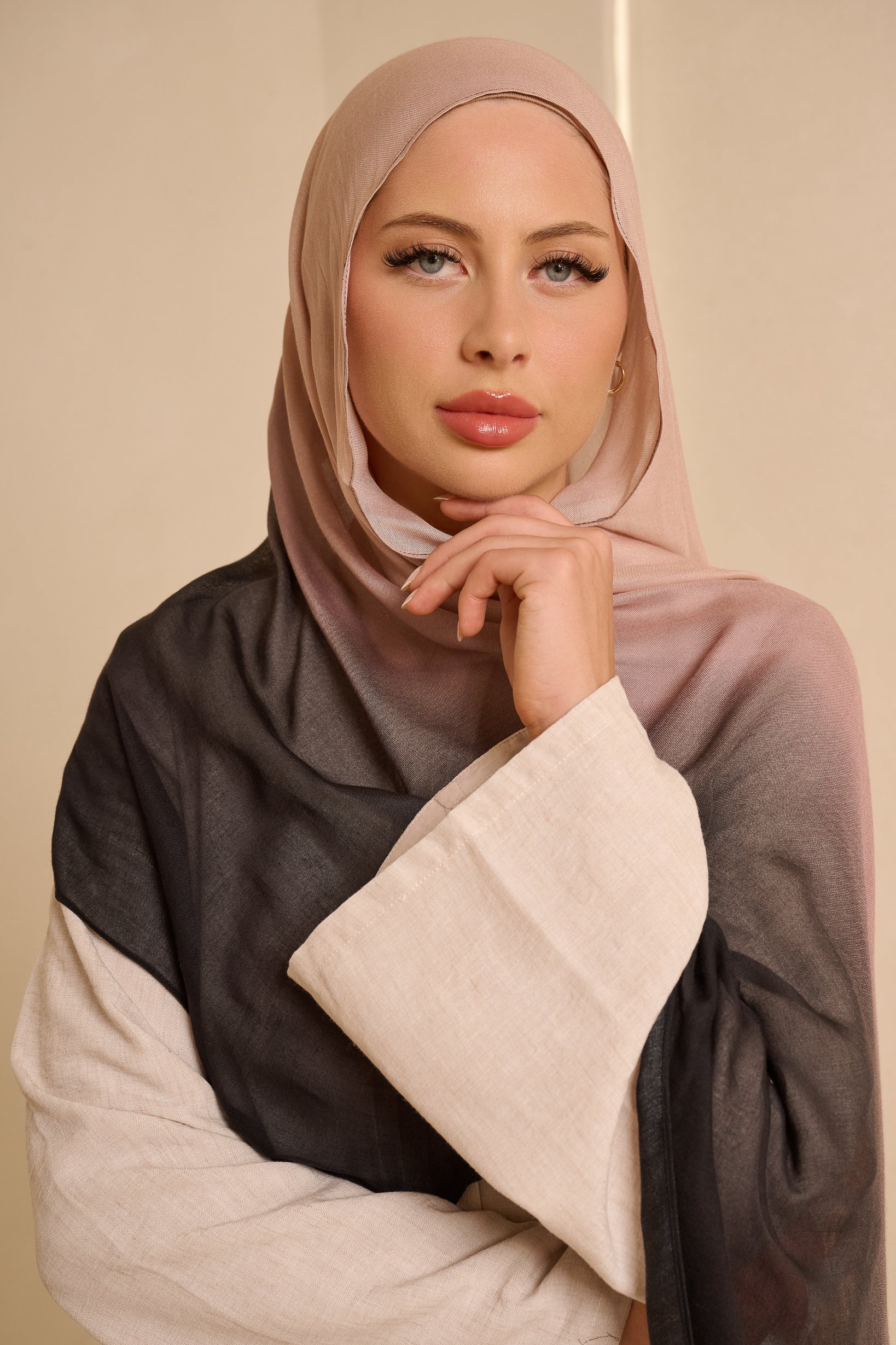 Ombre Modal Shawl - Shades of Black - Image 5