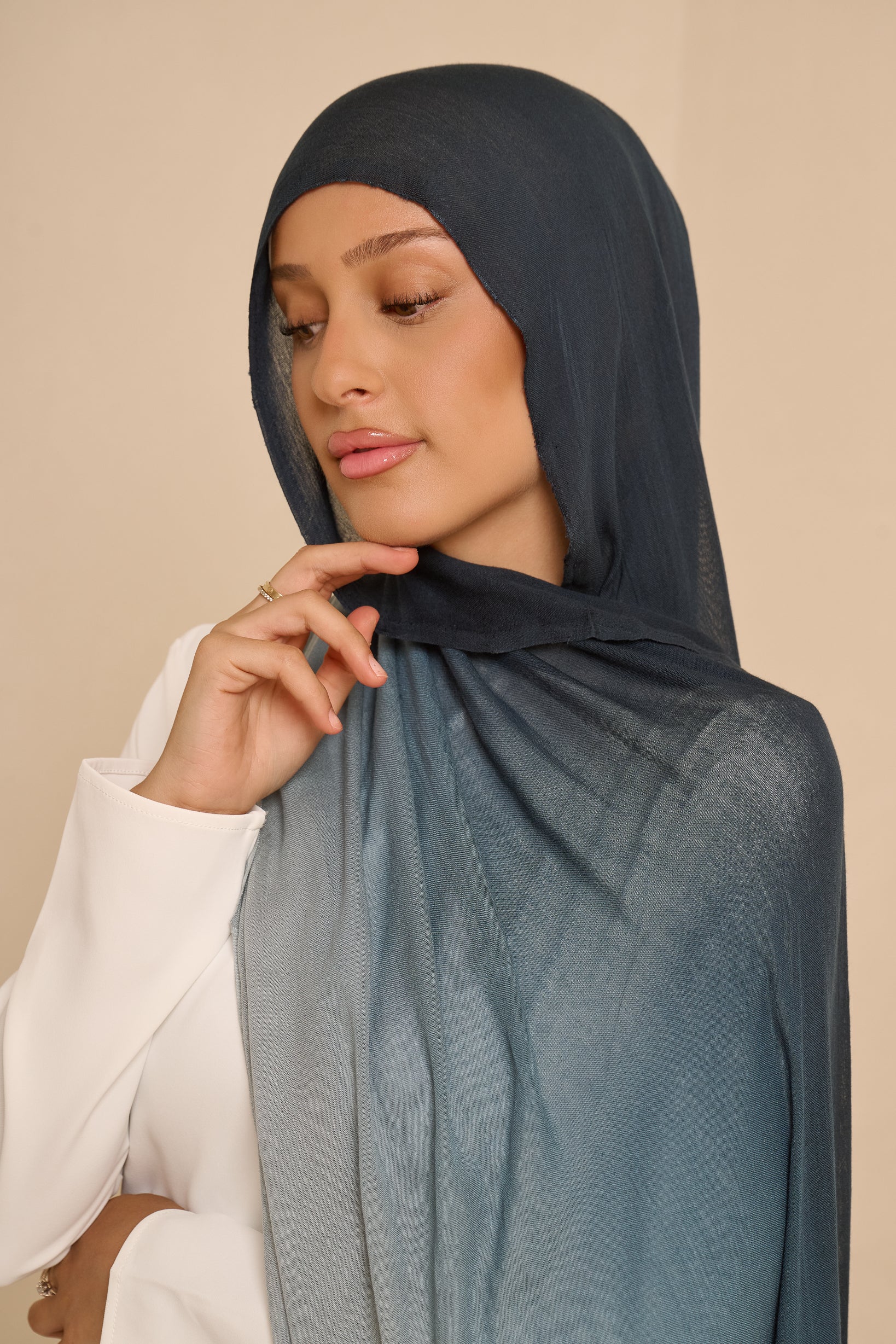 Ombre Modal Shawl - Shades of Black - Image 7