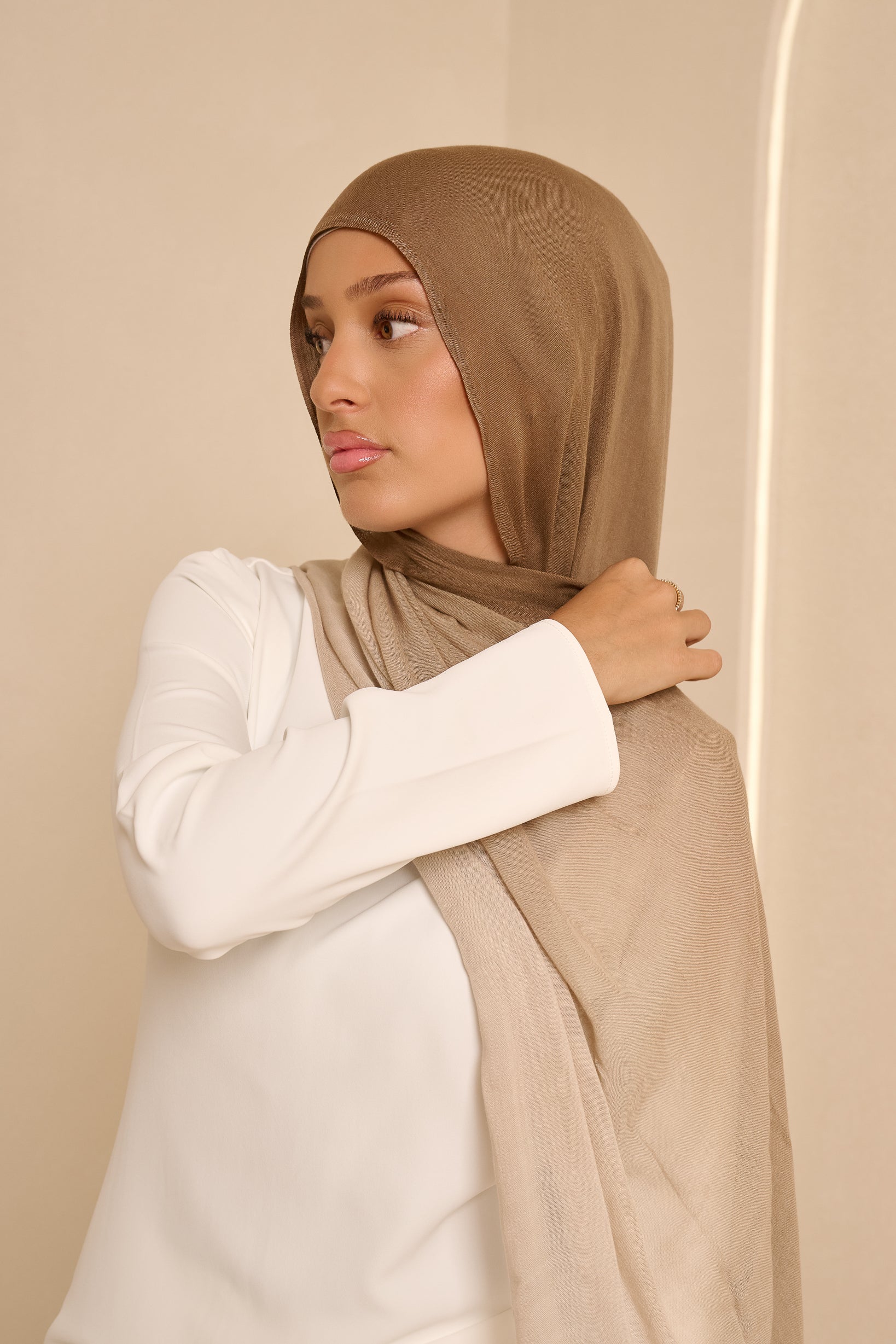 Ombre Modal Shawl - Shades of Brown - Image 4