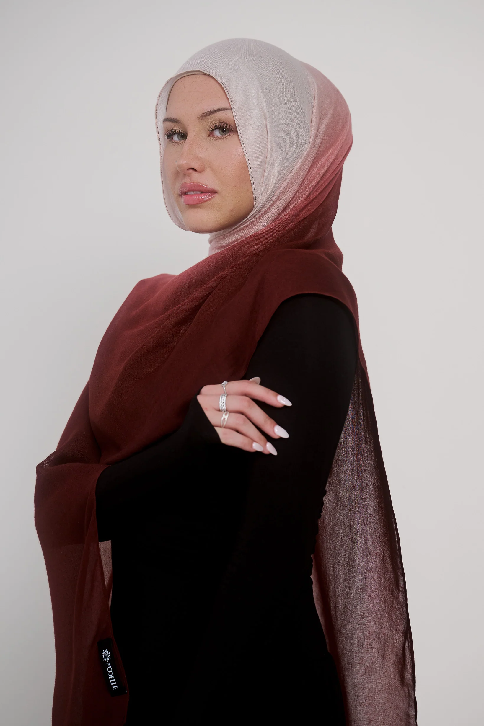 Ombre Modal Shawl - Shades of Orange - Image 4