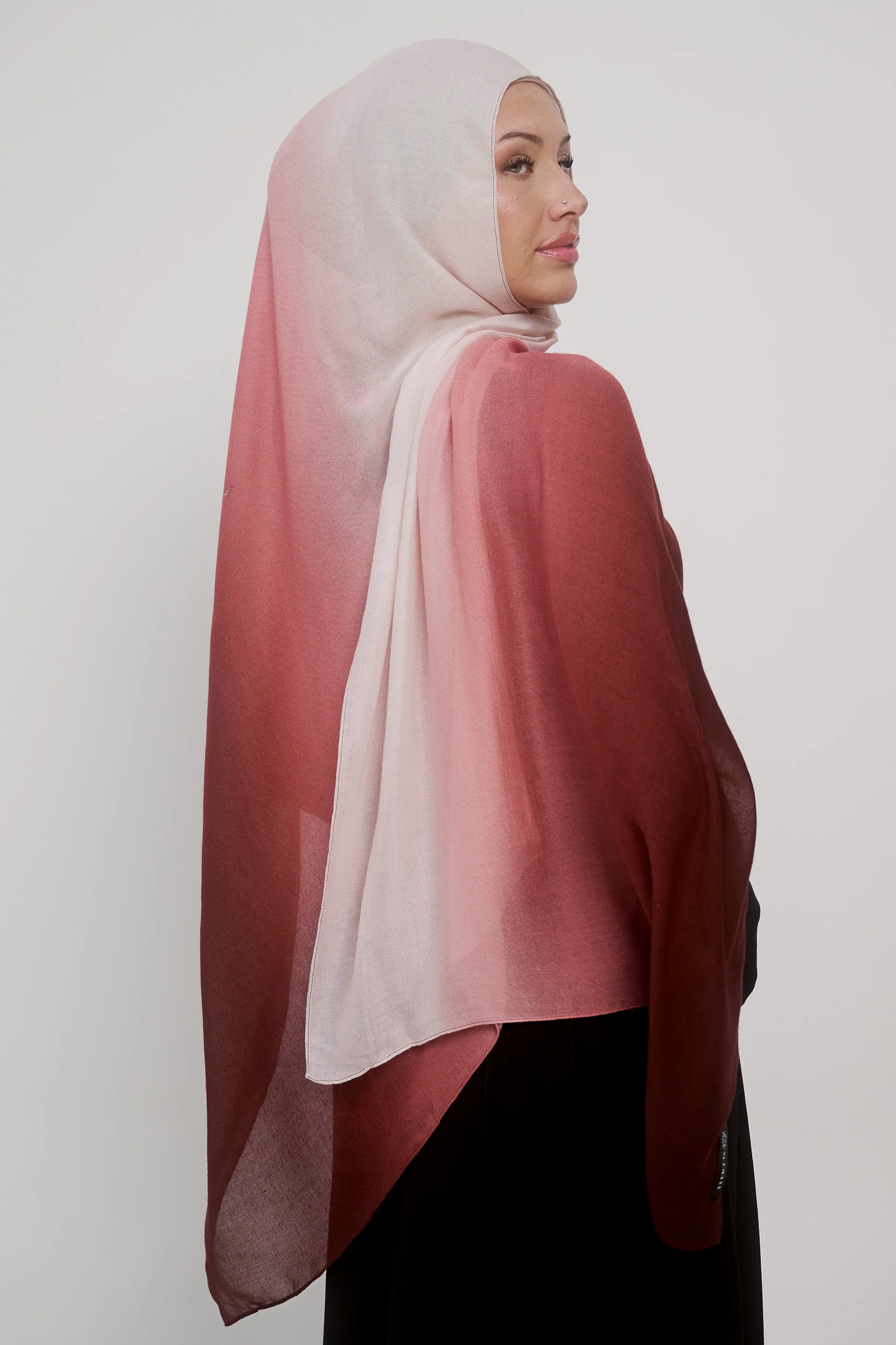 Ombre Modal Shawl - Shades of Orange - Image 7