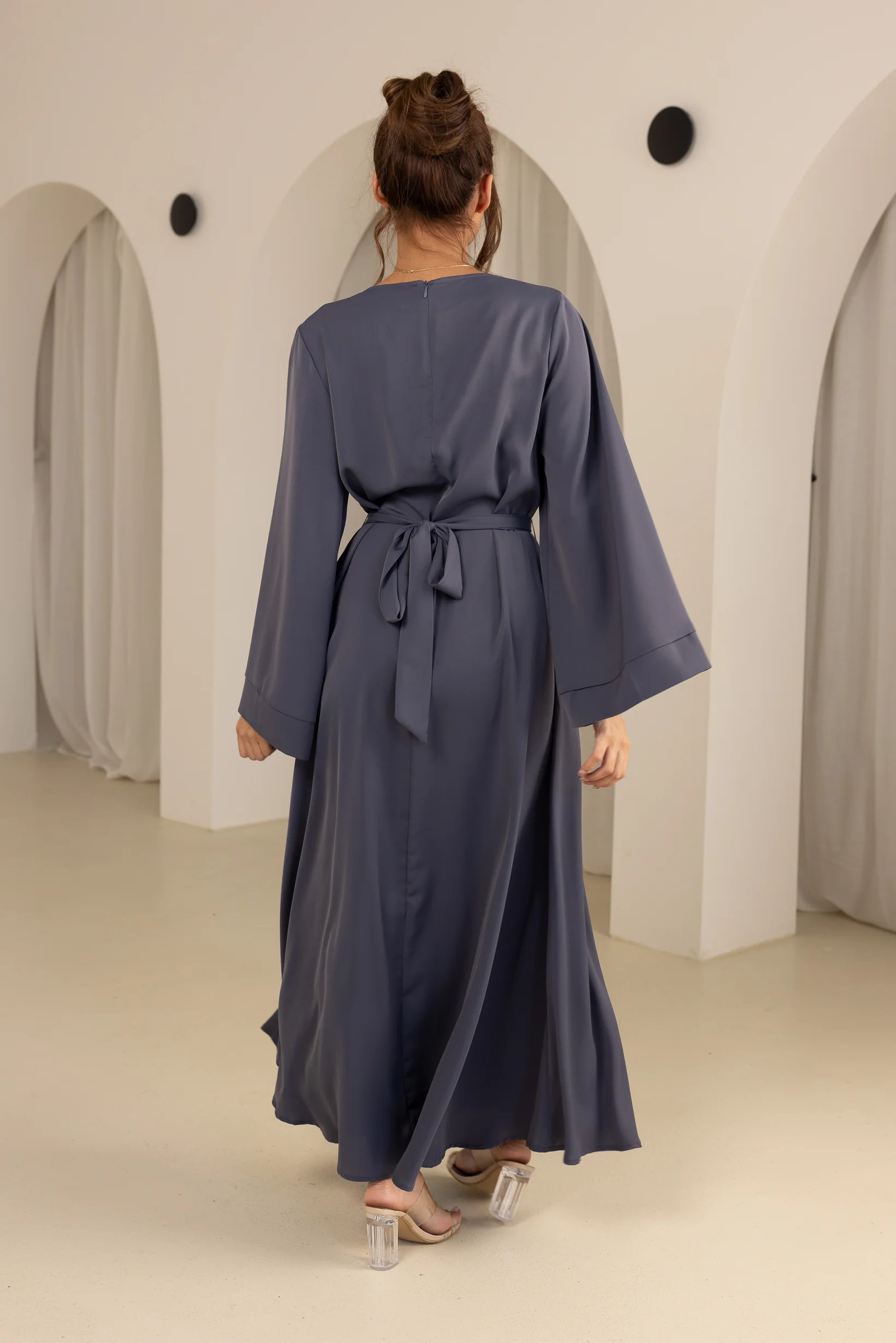 Open Sleeve Abaya - Shades of Blue - Image 10