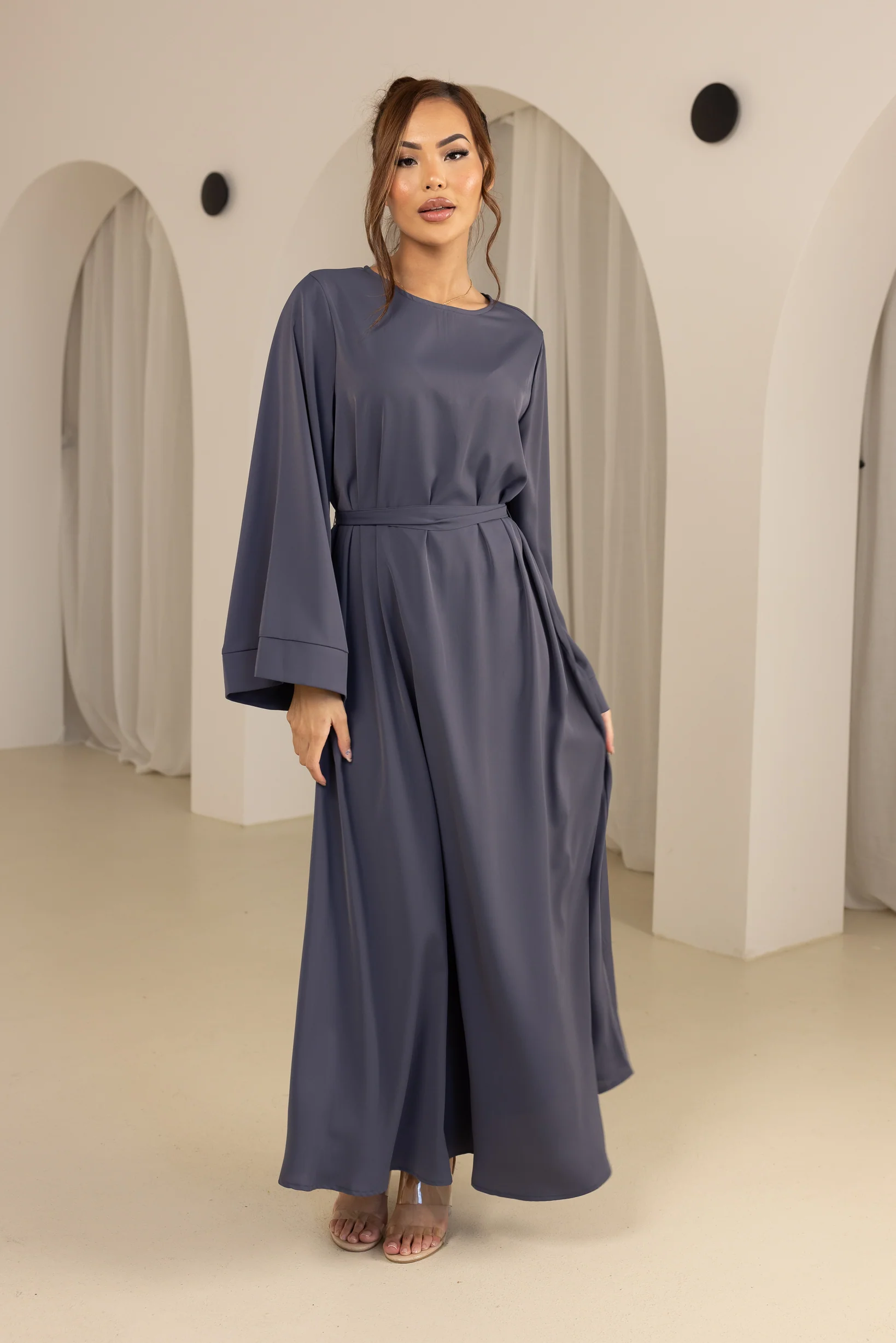 Open Sleeve Abaya - Shades of Blue - Image 5
