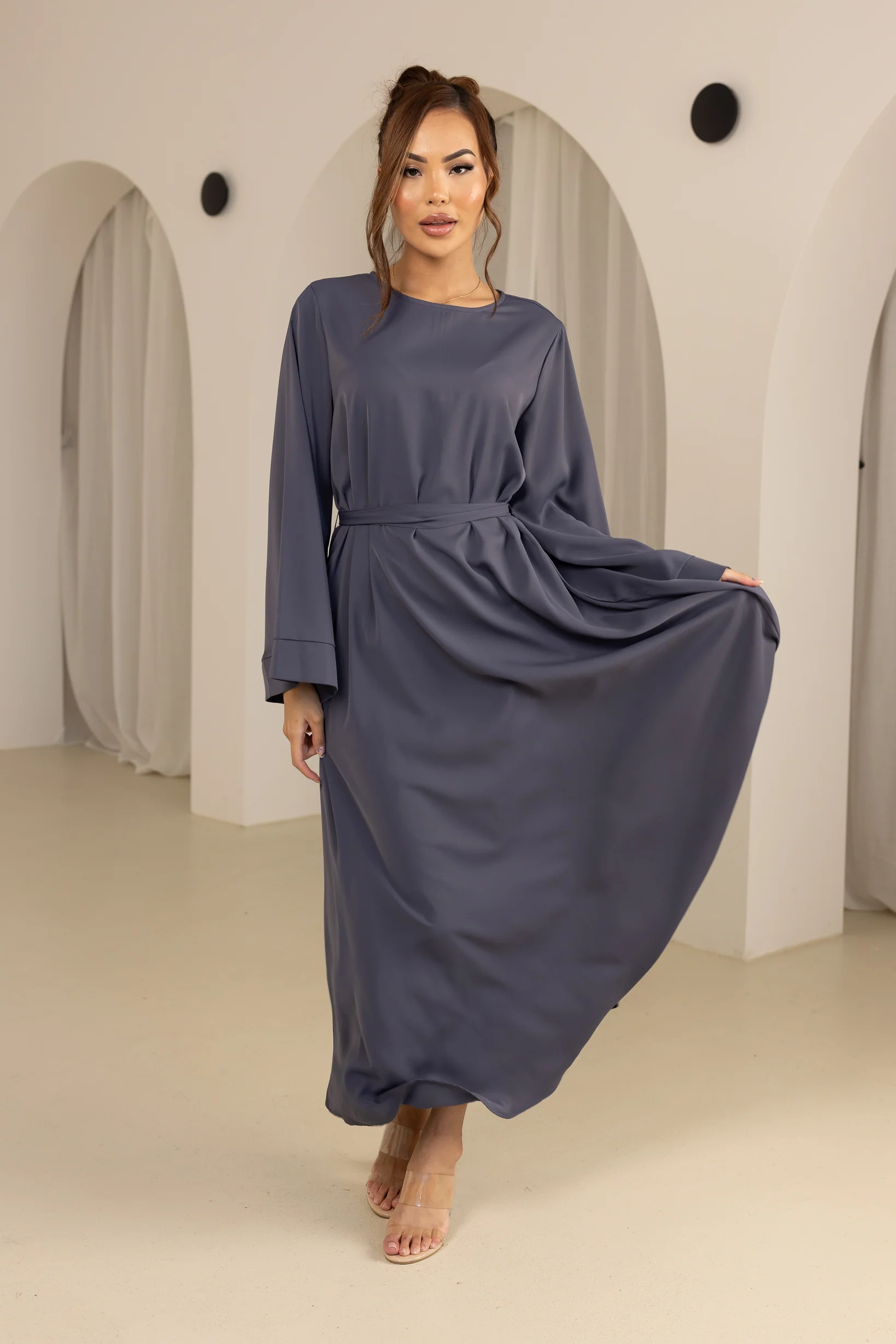 Open Sleeve Abaya - Shades of Blue - Image 6