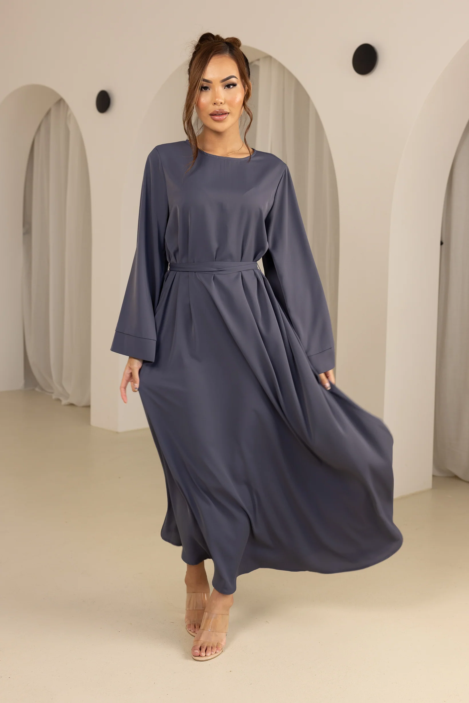 Open Sleeve Abaya - Shades of Blue - Image 7