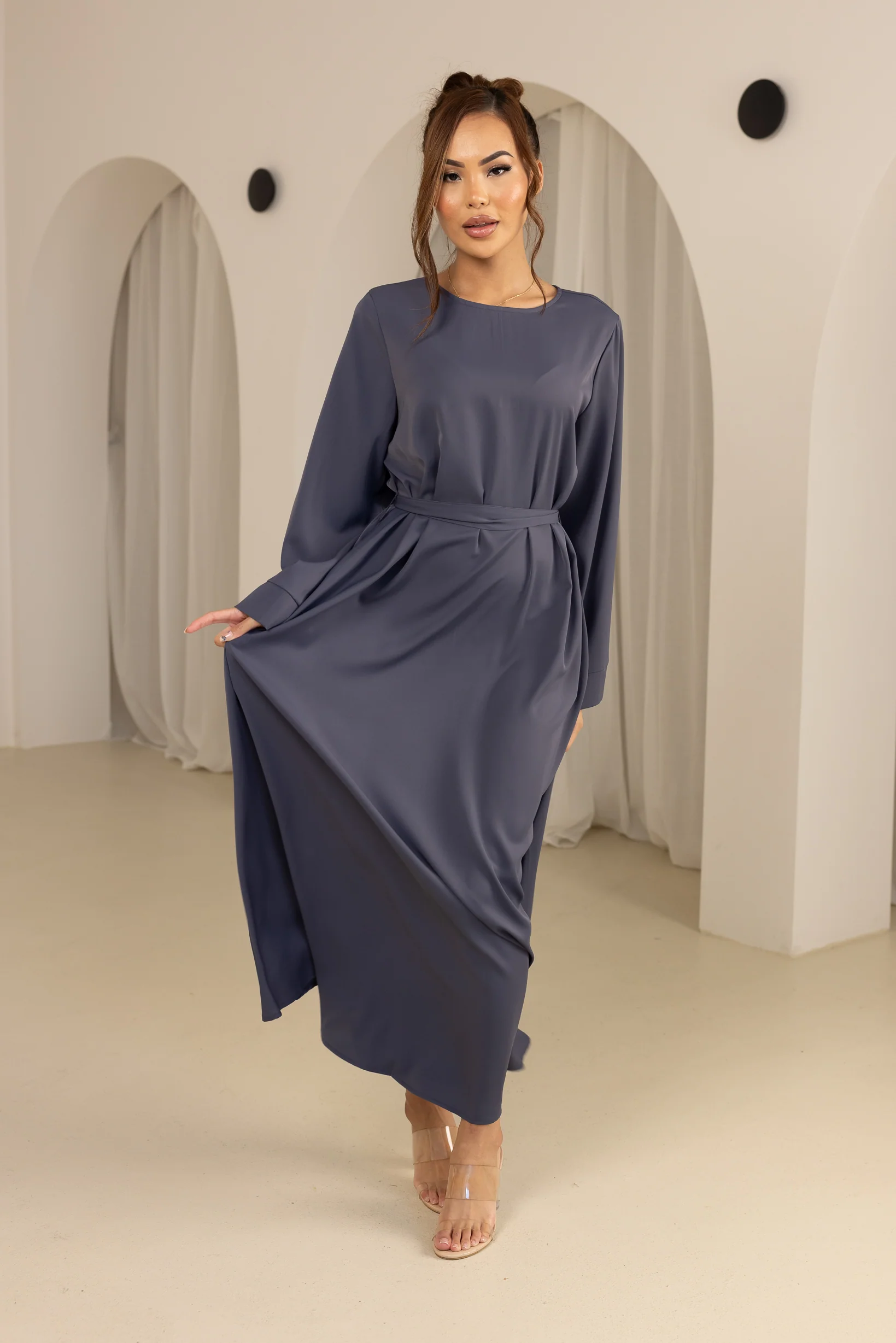 Open Sleeve Abaya - Shades of Blue - Image 8